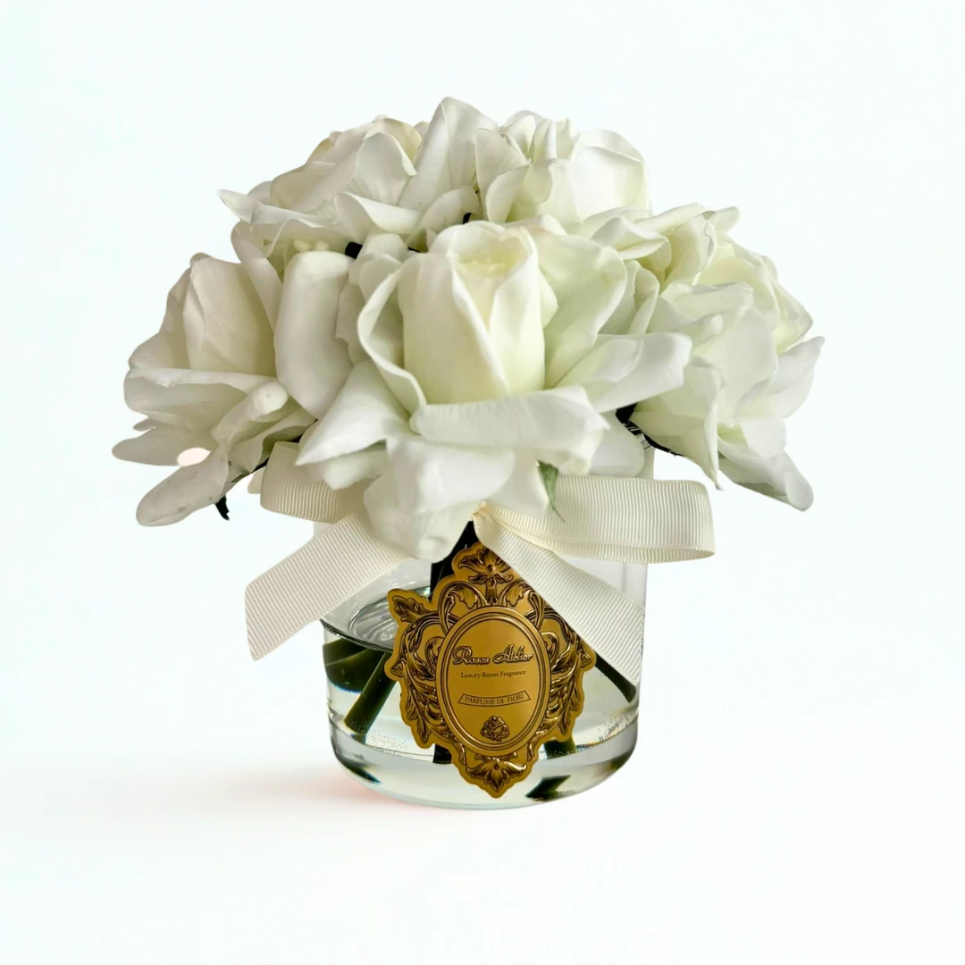 14 Güllü Oda Kokusu Aranjmanı - Beyaz