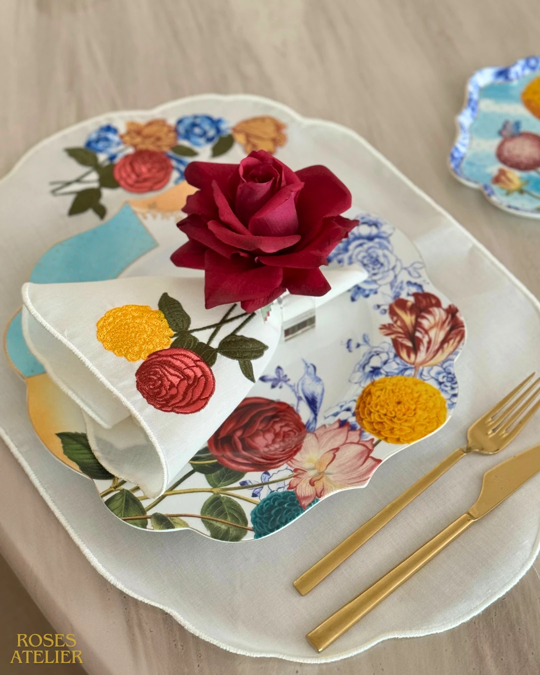 Peçete Yüzüğü Gül (6 adet)