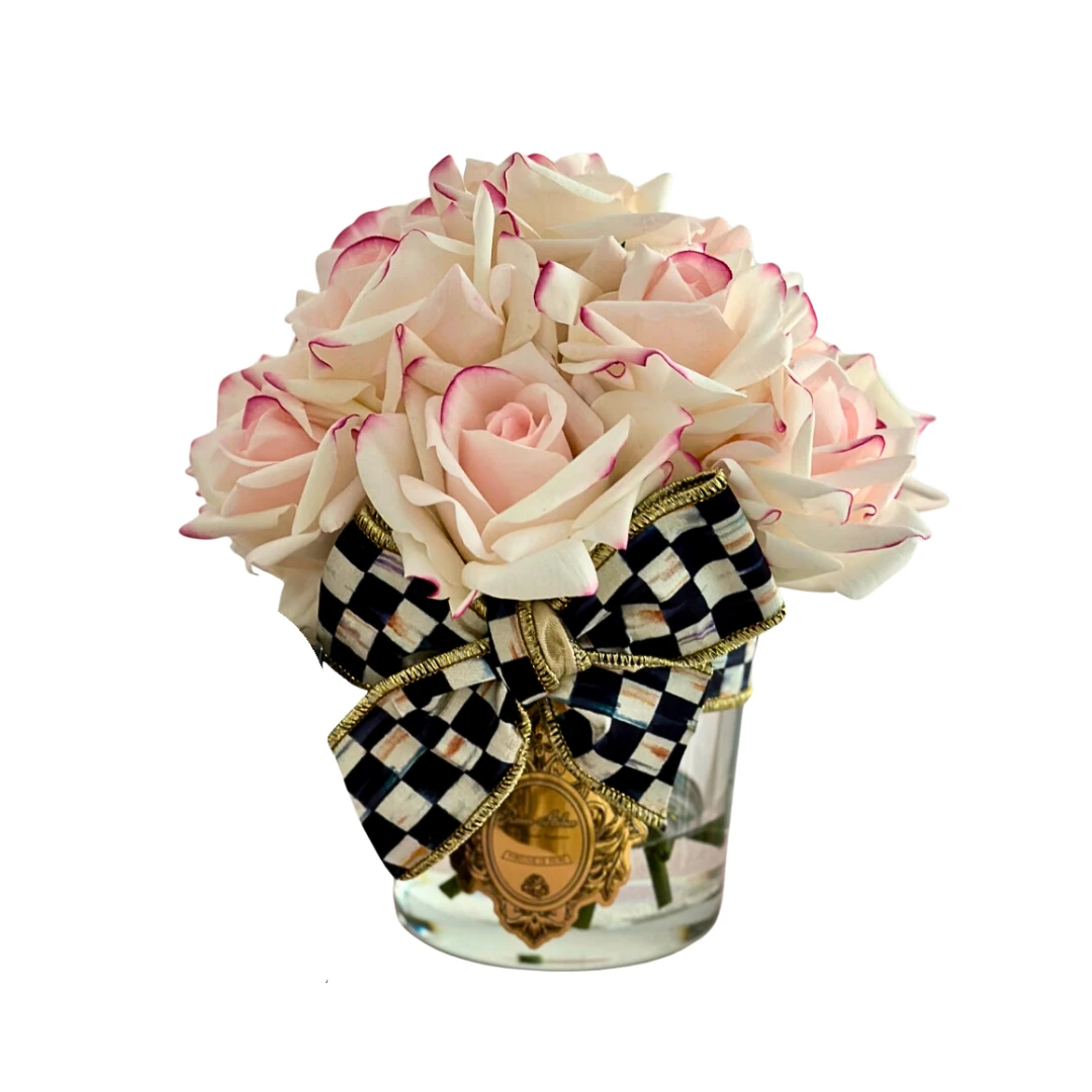 14 Güllü Mackenzie-Childs Kurdeleli  Oda Kokusu Aranjman - Allıklı