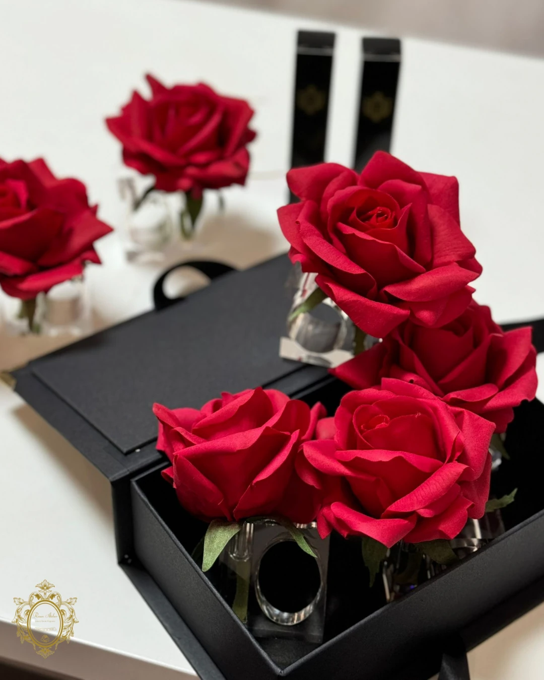 Peçete Yüzüğü Gül (6 adet) - Kırmızı