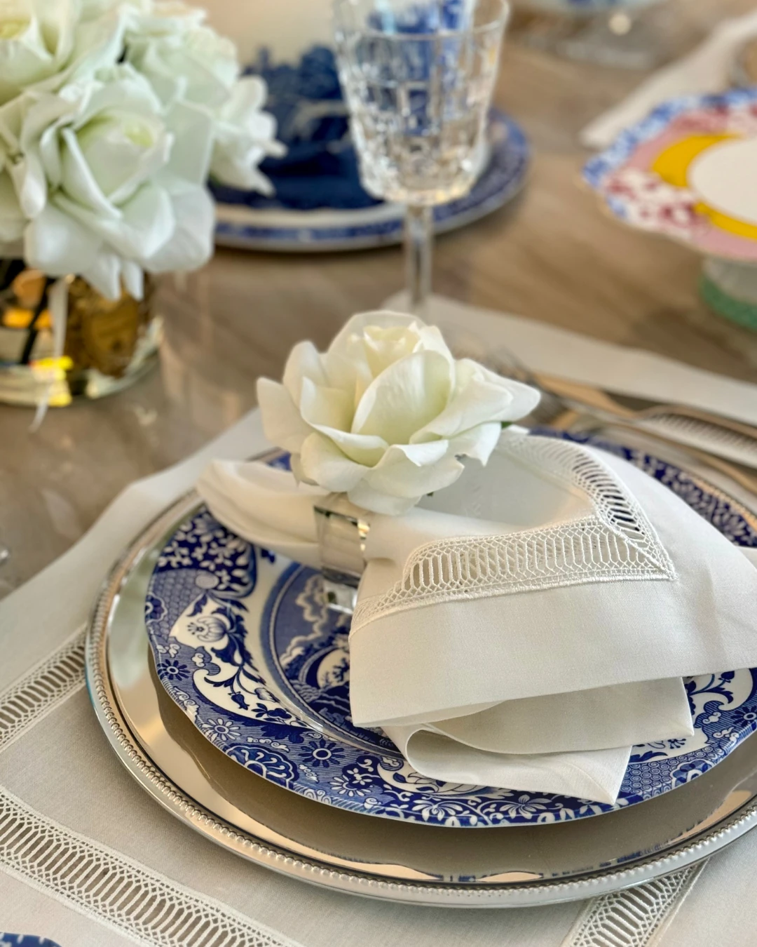 Peçete Yüzüğü Gül (6 adet) - Beyaz