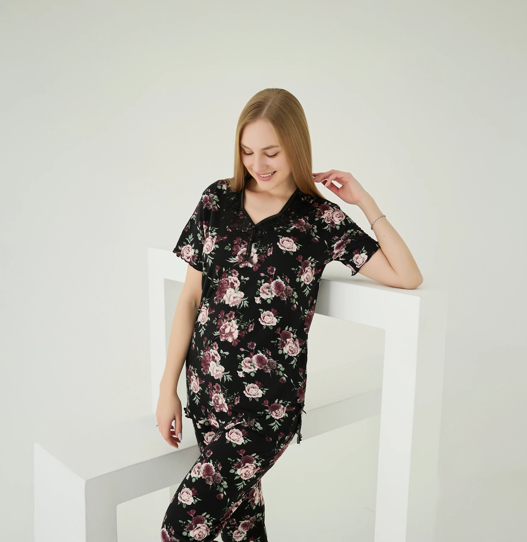 Bambu Pijama Takımı - Siyah