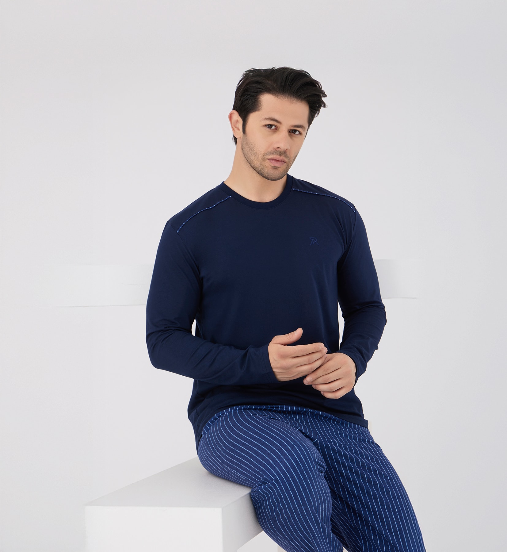 Erkek Düz Model Kışlık  Pijama 