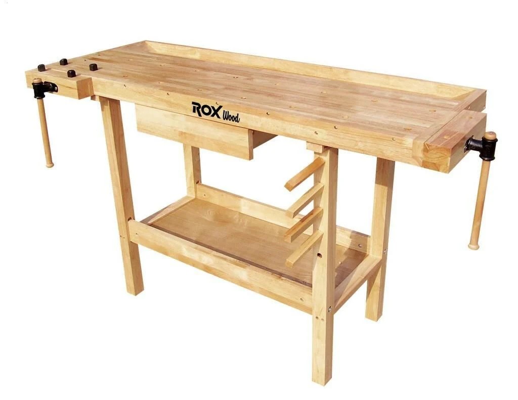 Rox Wood 0110 İki Mengeneli Hobi Ahşap Oyma Marangoz Çalışma Tezgahı 150 cm