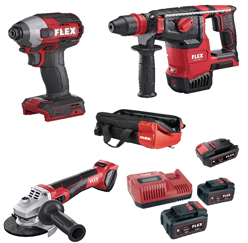 FLEX 3'LÜ SET TORKLU VİDALAMA,KIRICI DELİCİ,TAŞLAMA MAKİNASI
