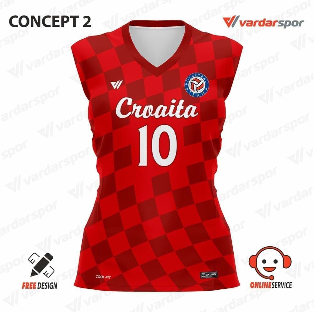 EXTRAS CROATIA 2 DİJİTAL BASKLI VOLEYBOL FORMASI