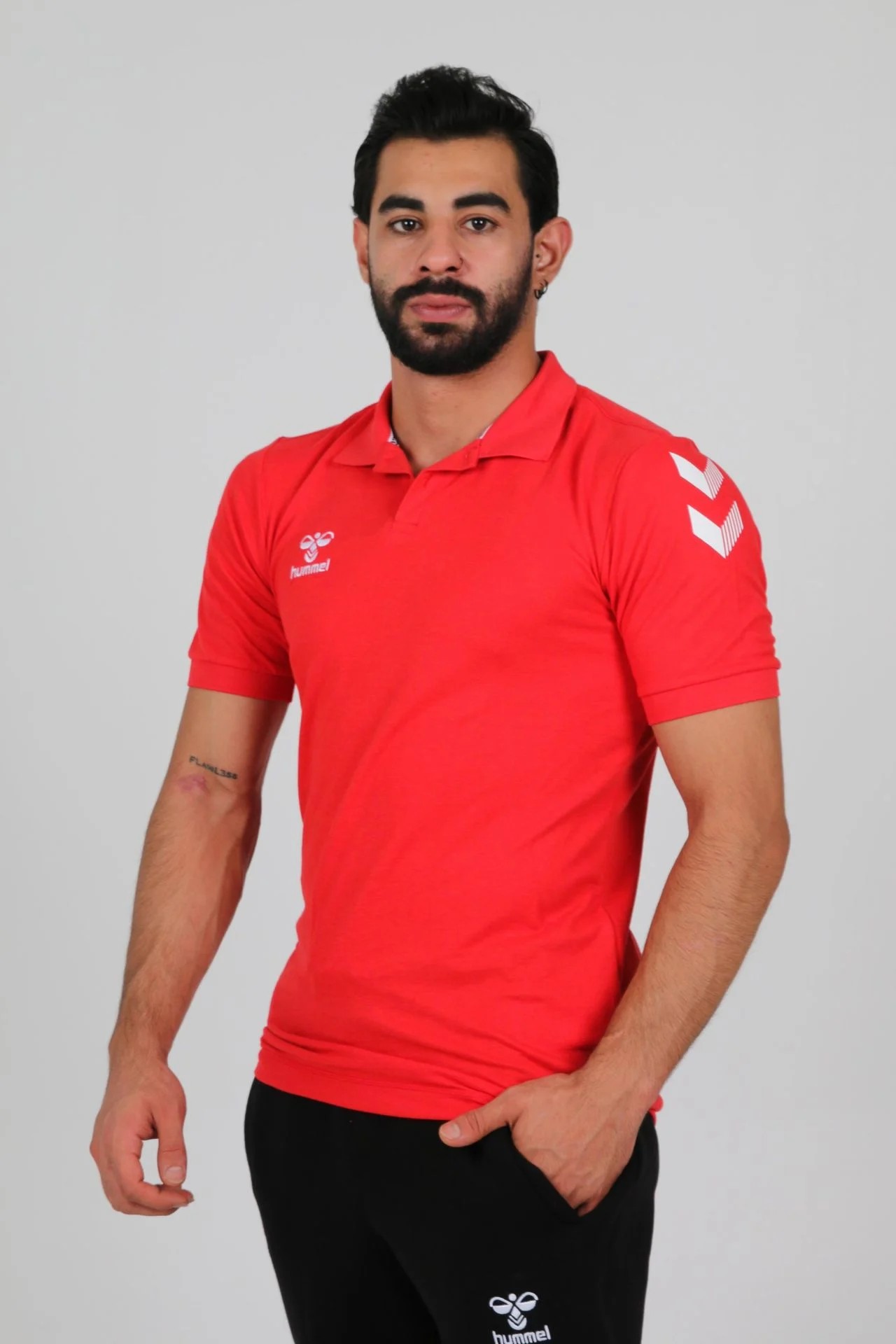 HUMMEL ARMİN PAMUKLU POLO YAKA TİŞÖRT KIRMIZI