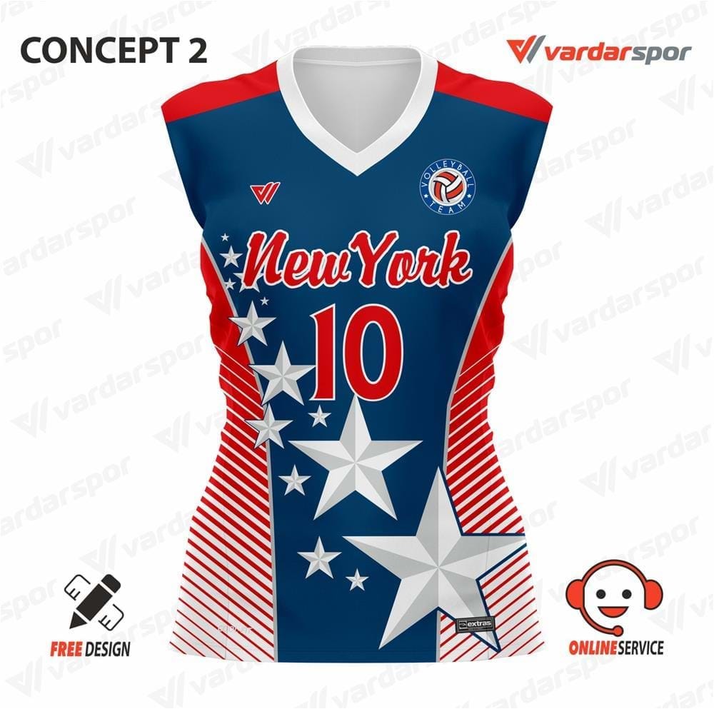EXTRAS NEW YORK 2 DİJİTAL BASKILI VOLEYBOL FORMASI