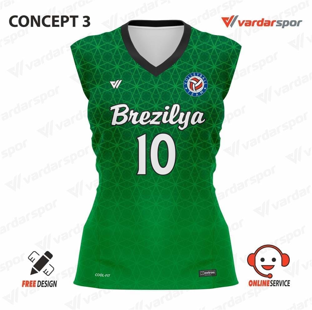 EXTRAS BREZİLYA 3 DİJİTAL BASKILI VOLEYBOL FORMASI