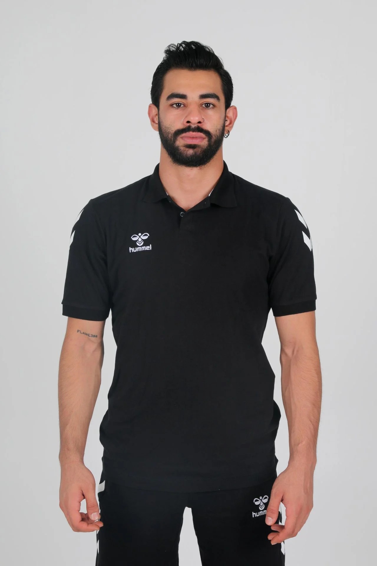 HUMMEL ARMİN PAMUKLU POLO YAKA TİŞÖRT SİYAH