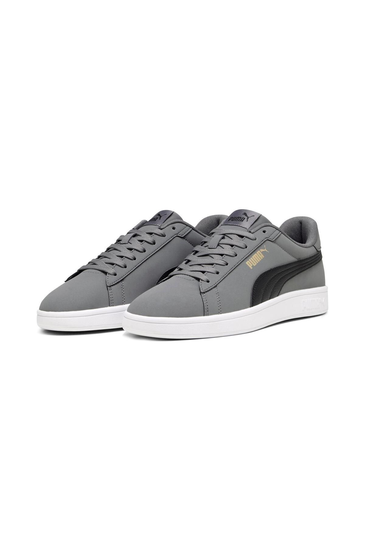 PUMA Smash 3.0 Buck Erkek Gri Spor Ayakkabı 392336-02