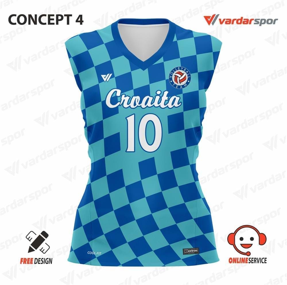EXTRAS CROATIA 4 DİJİTAL BASKILI VOLEYBOL FORMASI