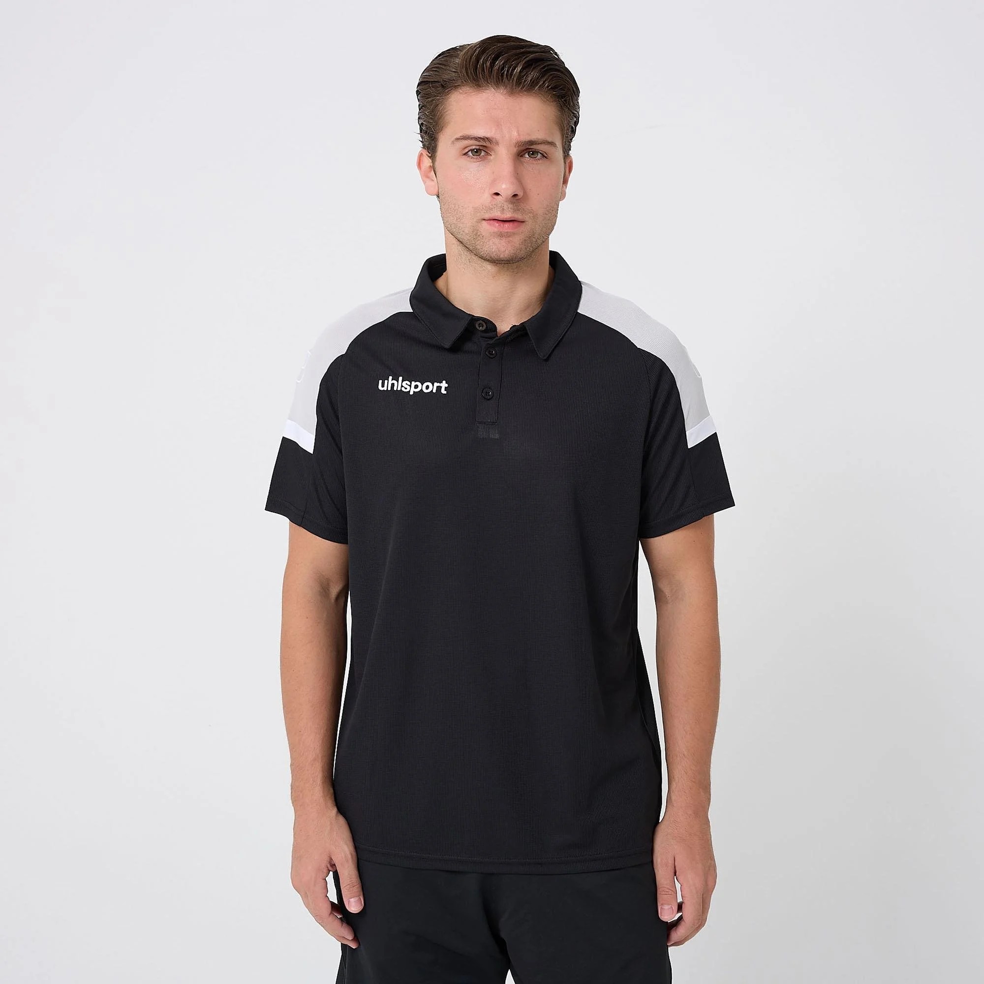 UHLSPORT ENERGY POLO YAKA KAMP TİŞÖRT SİYAH