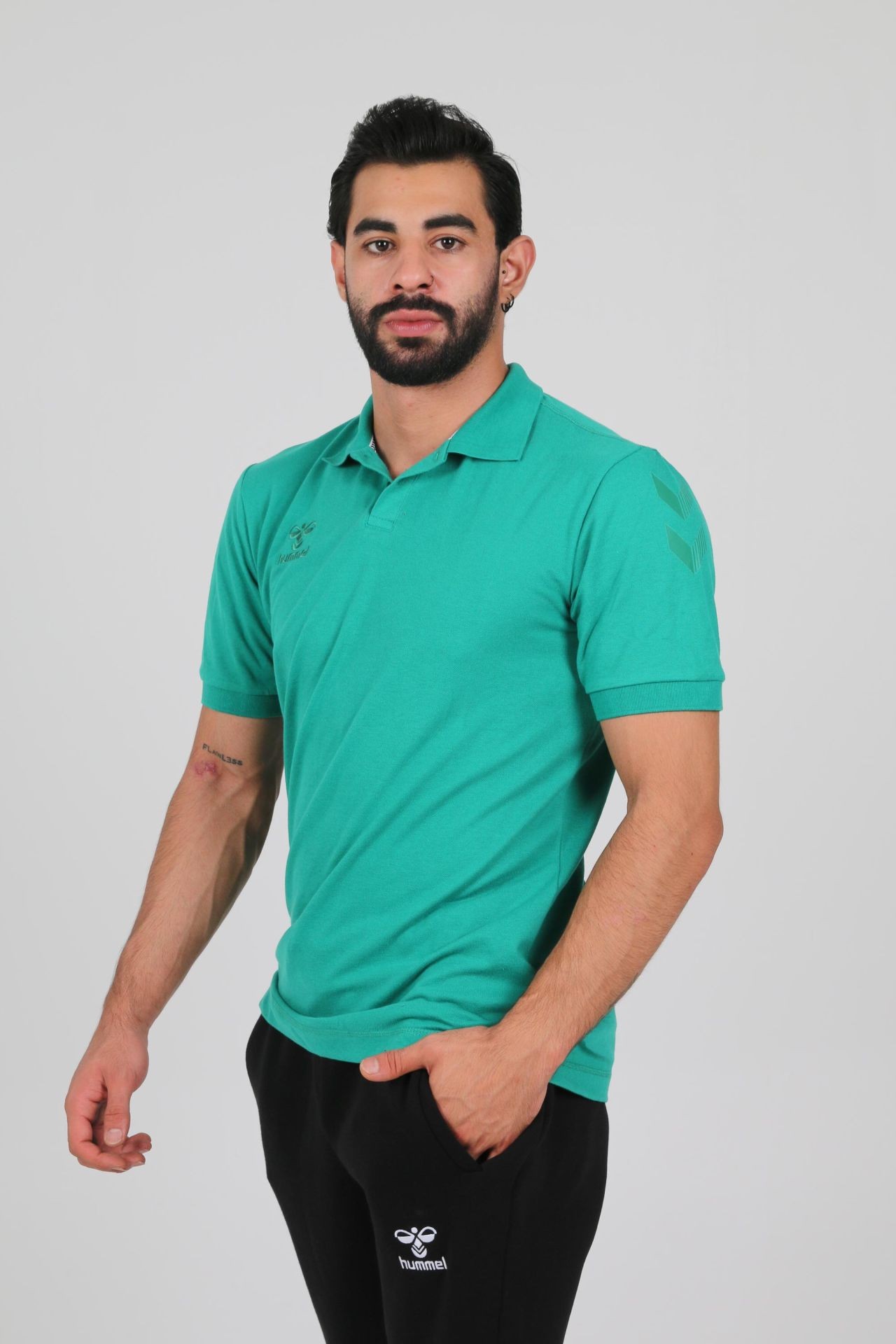 HUMMEL ARMİN PAMUKLU POLO YAKA TİŞÖRT YEŞİL
