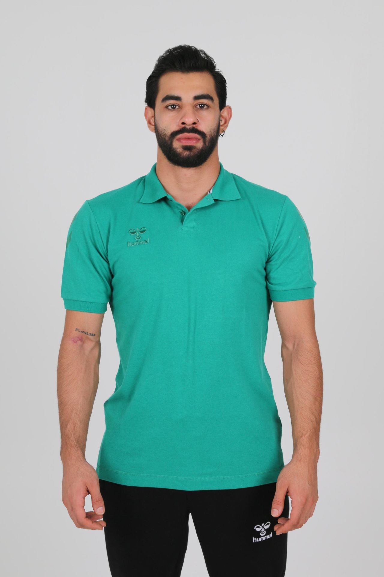 HUMMEL ARMİN PAMUKLU POLO YAKA TİŞÖRT YEŞİL