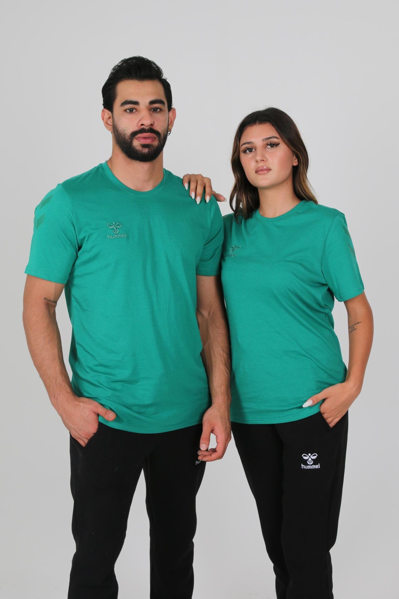 HUMMEL ARMİN PAMUKLU BİSİKLET YAKA TİŞÖRT YEŞİL