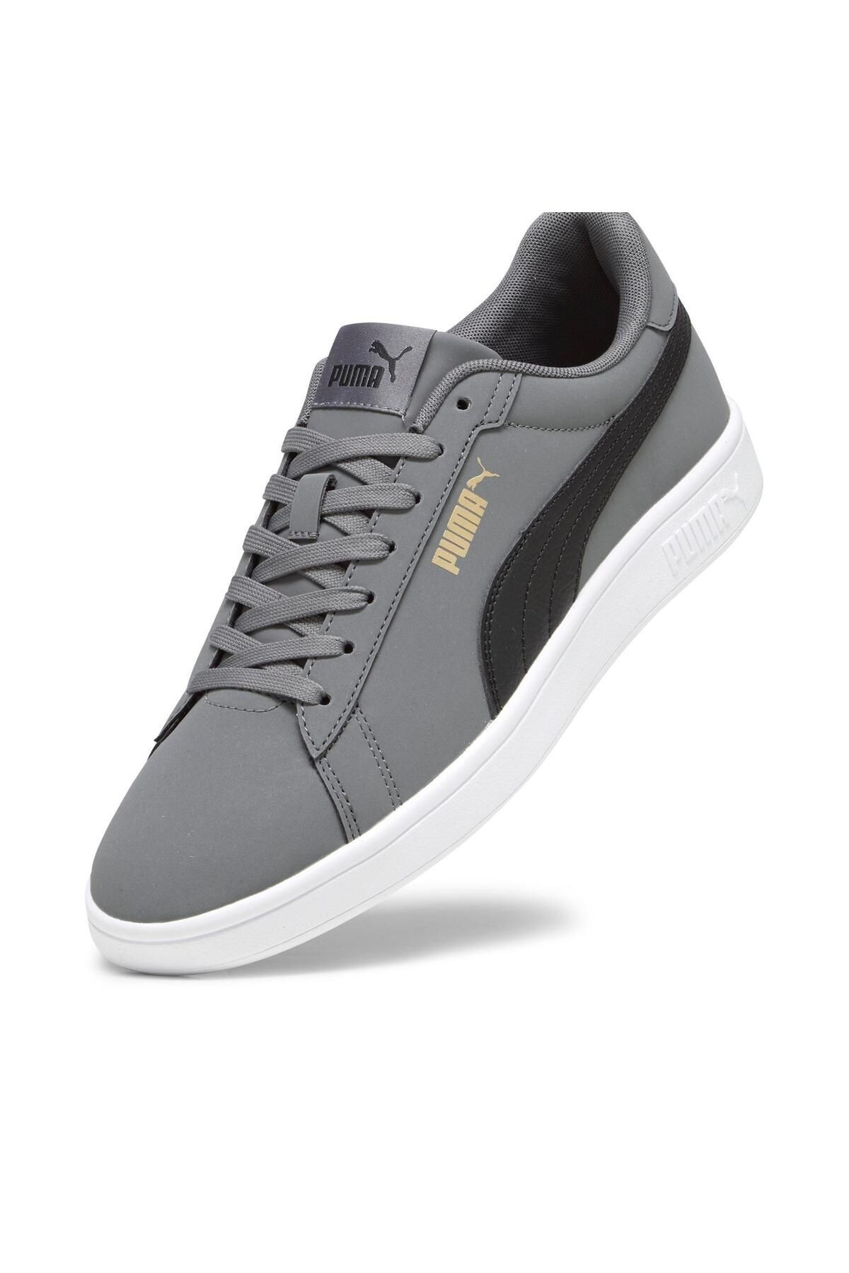 PUMA Smash 3.0 Buck Erkek Gri Spor Ayakkabı 392336-02
