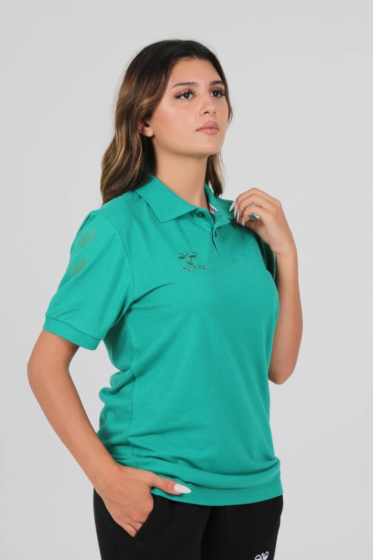 HUMMEL ARMİN PAMUKLU POLO YAKA TİŞÖRT YEŞİL
