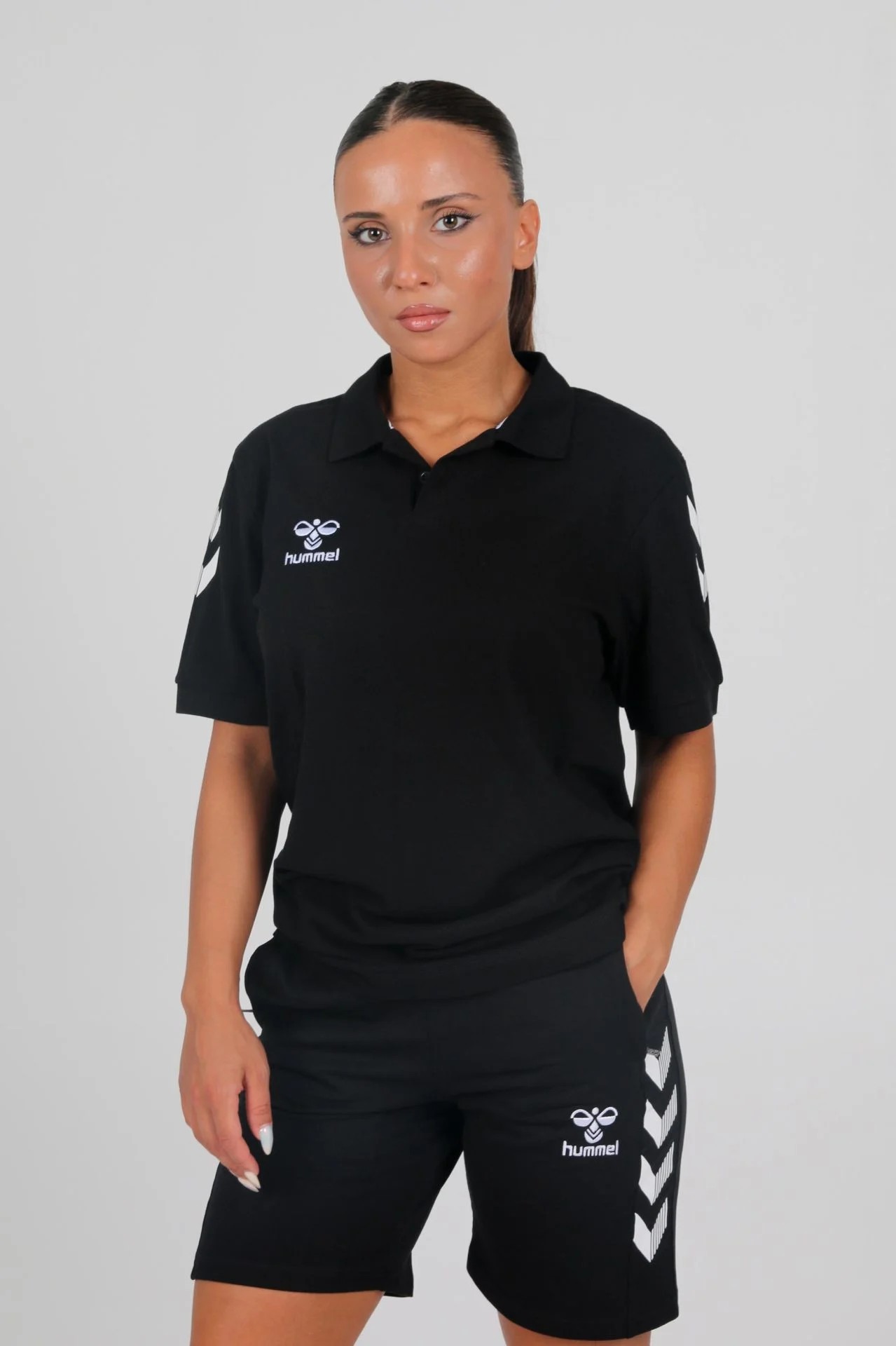 HUMMEL ARMİN PAMUKLU POLO YAKA TİŞÖRT SİYAH