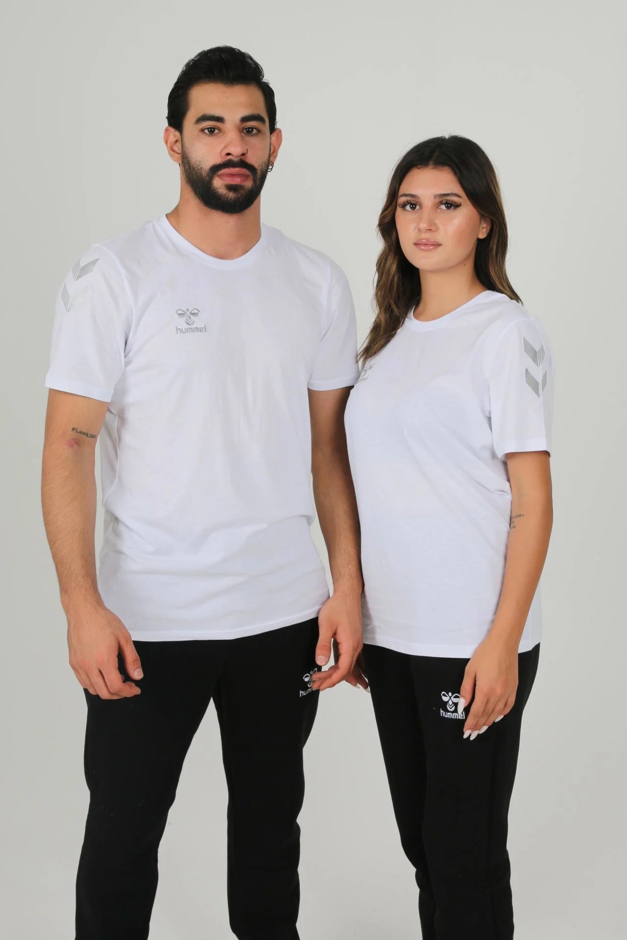 HUMMEL ARMİN PAMUKLU BİSİKLET YAKA TİŞÖRT BEYAZ