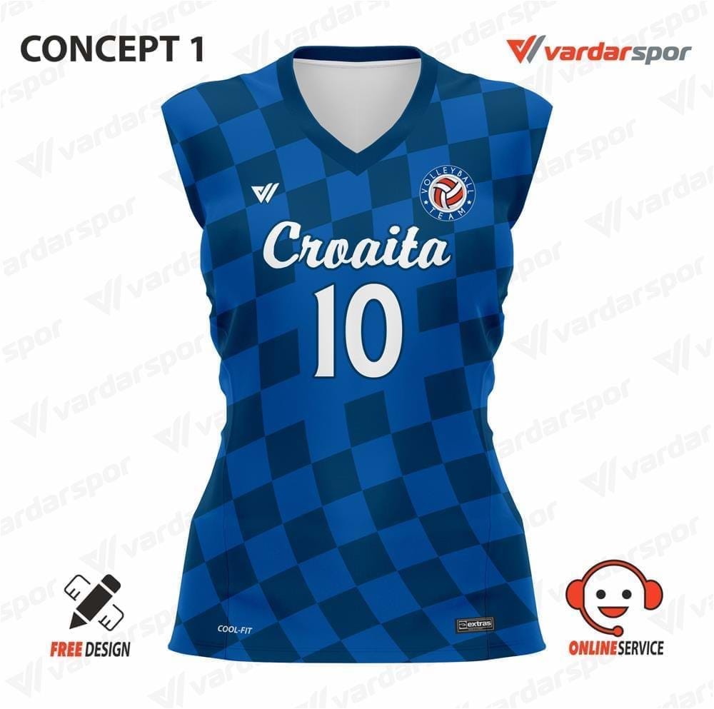EXTRAS CROATIA 1 DİJİTAL BASKILI VOELYBOL FORMASI