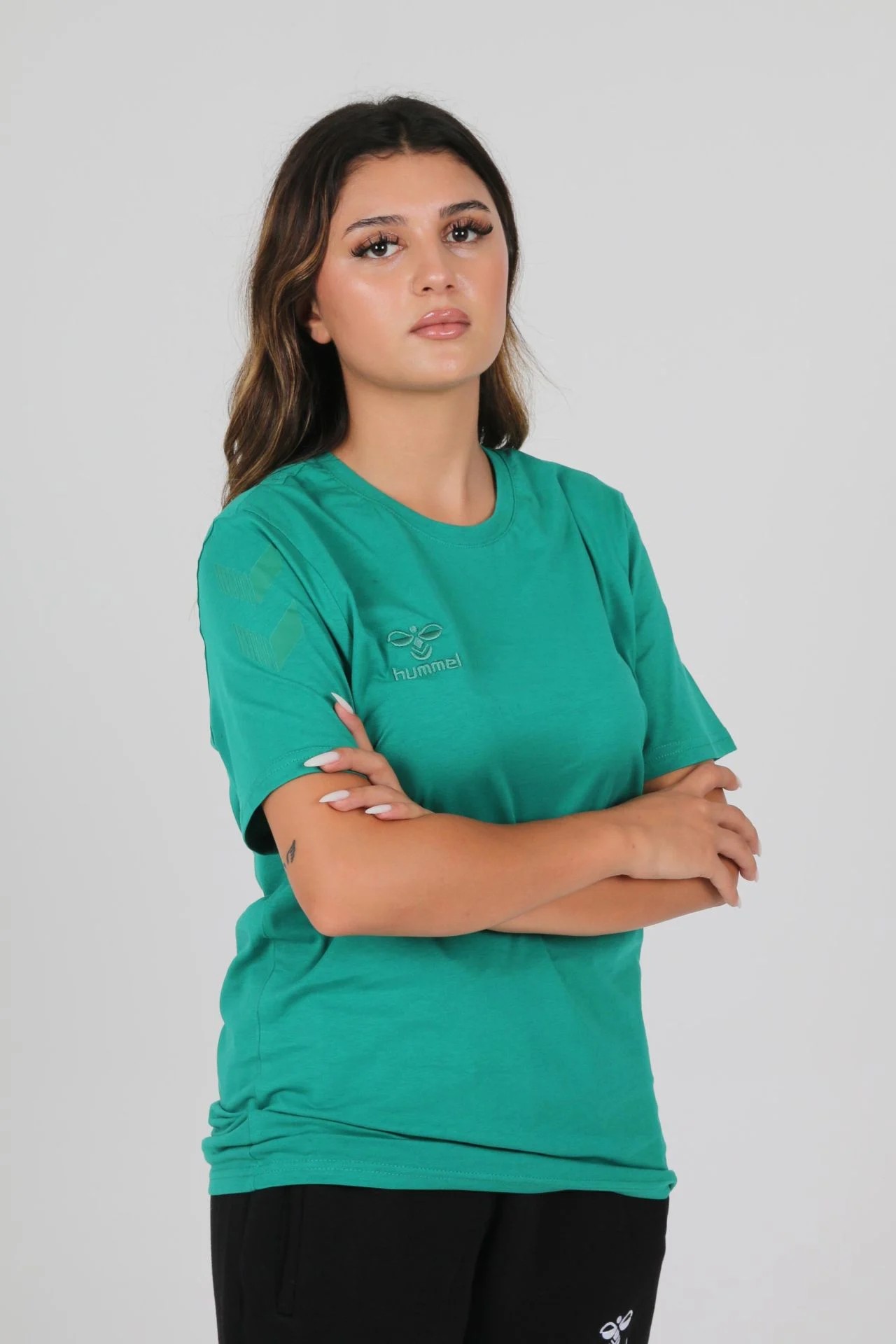 HUMMEL ARMİN PAMUKLU BİSİKLET YAKA TİŞÖRT YEŞİL