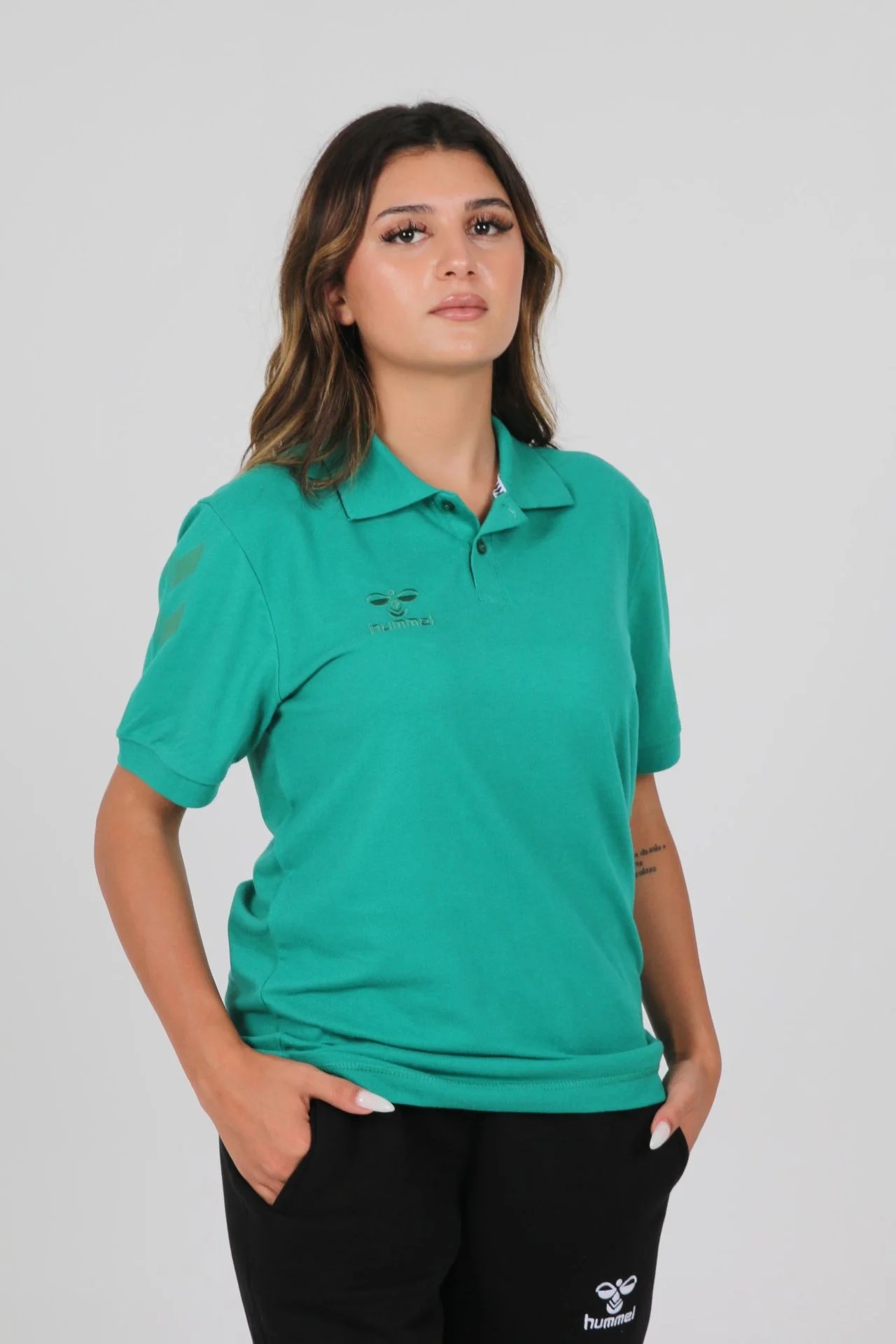 HUMMEL ARMİN PAMUKLU POLO YAKA TİŞÖRT YEŞİL