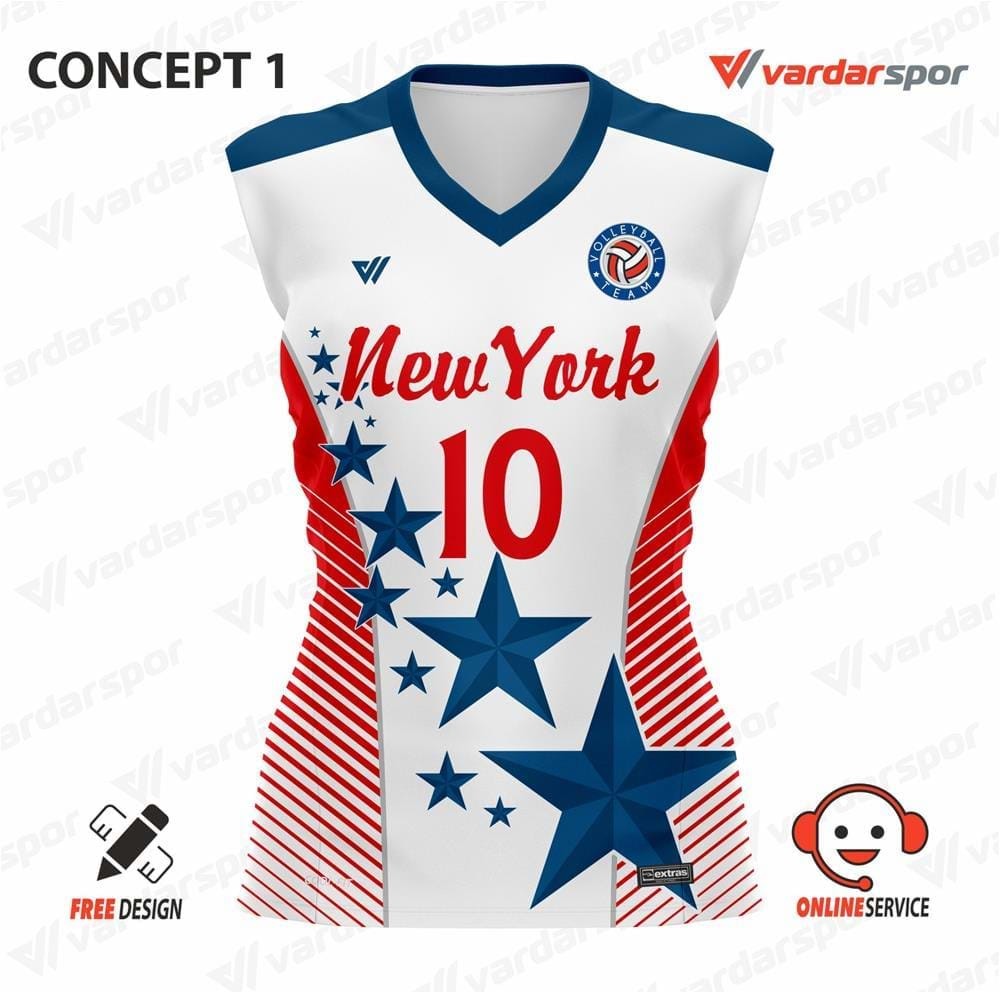 EXTRAS NEW YORK 1 DİJİTAL BASKILI VOLEYBOL FORMASI