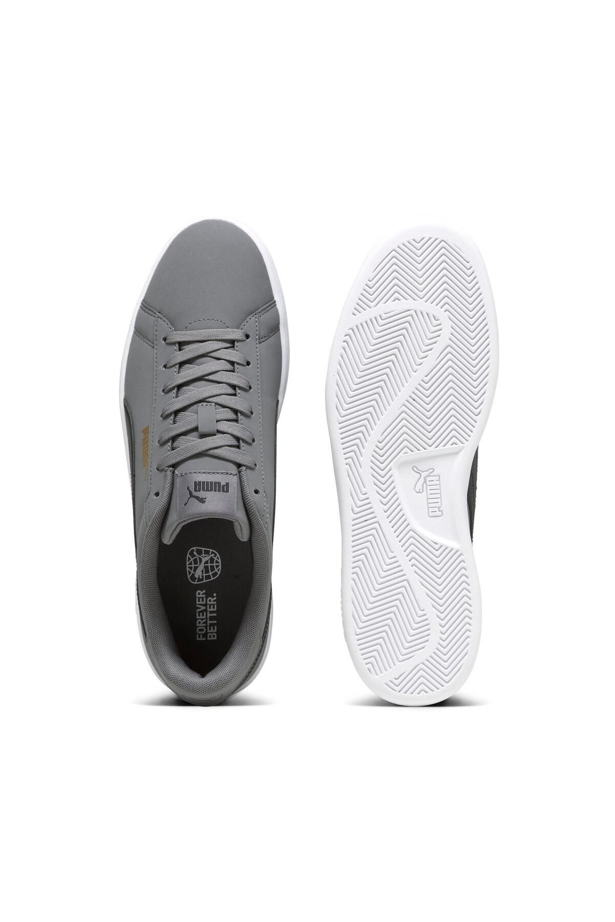 PUMA Smash 3.0 Buck Erkek Gri Spor Ayakkabı 392336-02