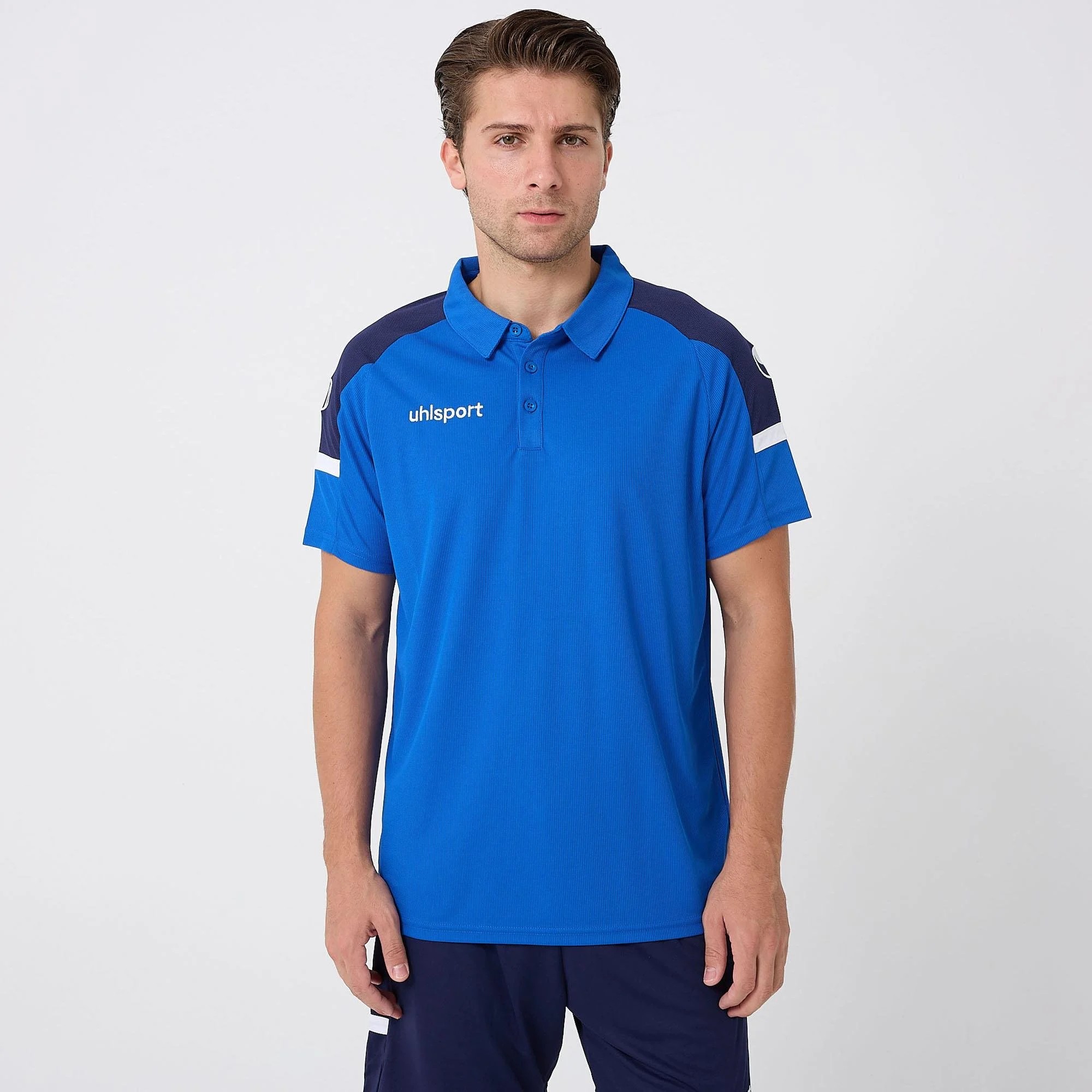 UHLSPORT ENERGY POLO YAKA KAMP TİŞÖRT MAVİ