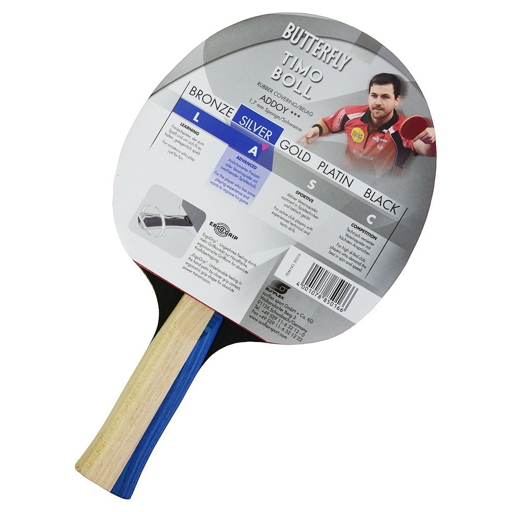 BUTTERFLY TIMO BOLL SILVER MASA TENİSİ RAKETİ (85016S)