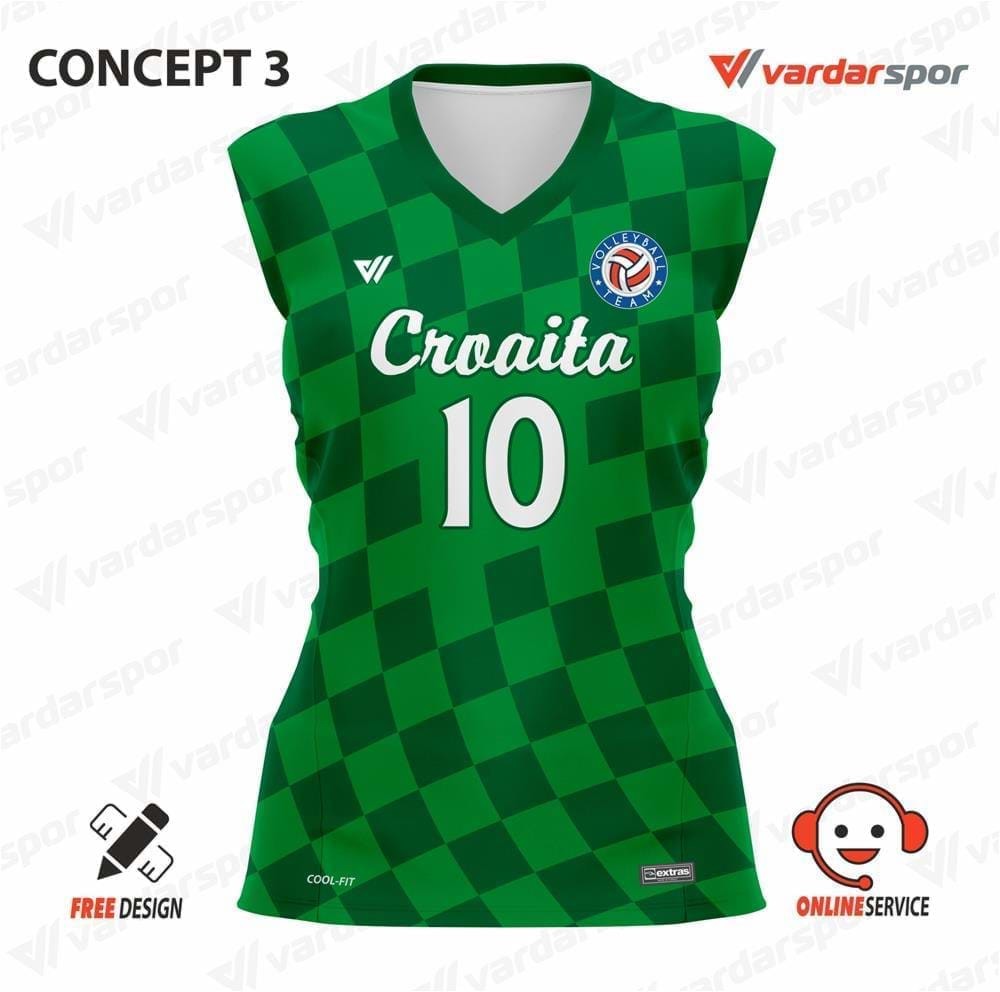 EXTRAS CROATIA 3 DİJİTAL BASKILI VOLEYBOL FORMASI