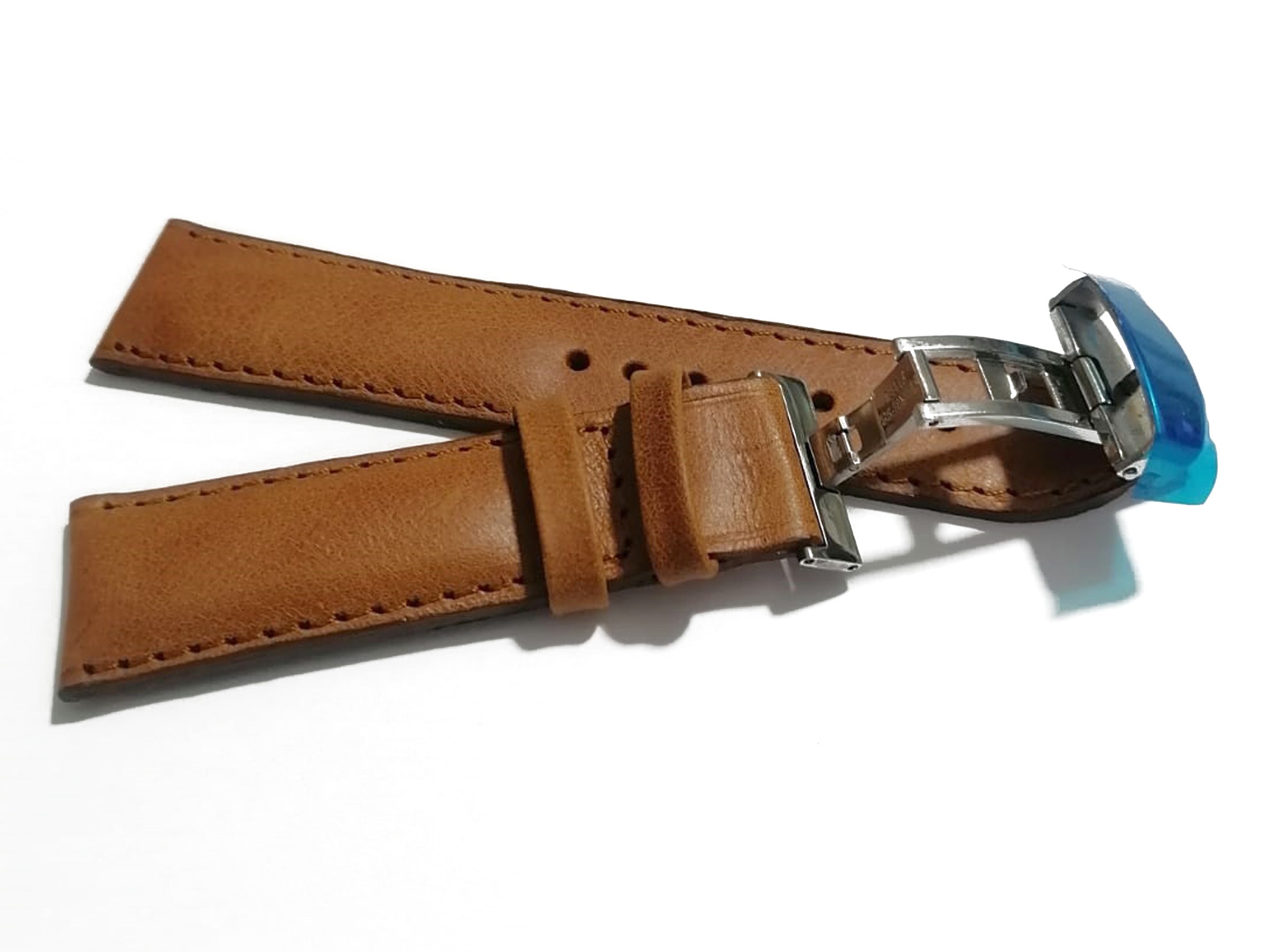 Fado Her Saate Uygun  Kelebek  Toka  22  mm   Hakiki Deri (230)  gumuş toka  TABA
