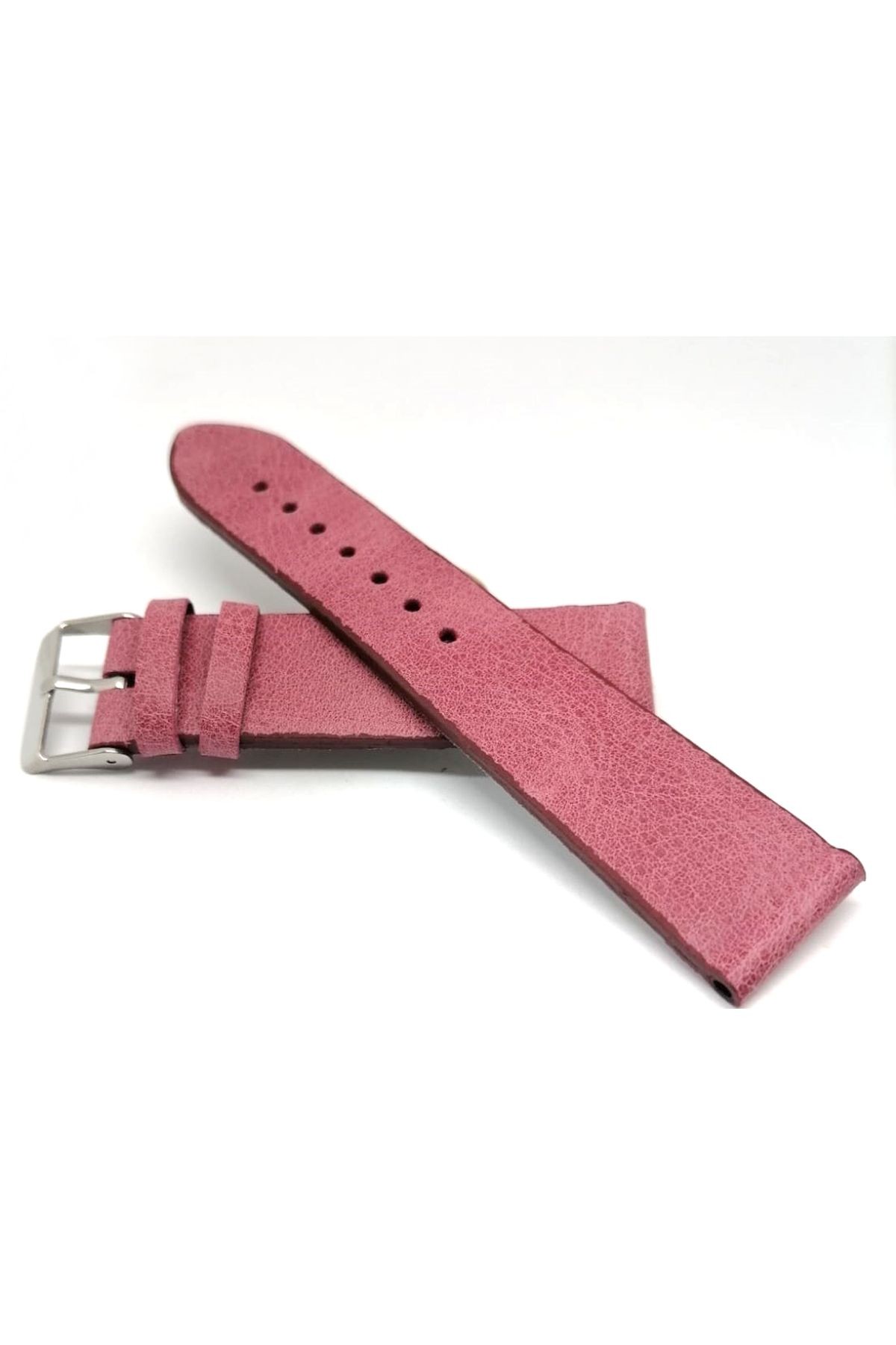 Her Saate uyumlu hakiki Grizi Deri saat kordonu 20 mm pembe