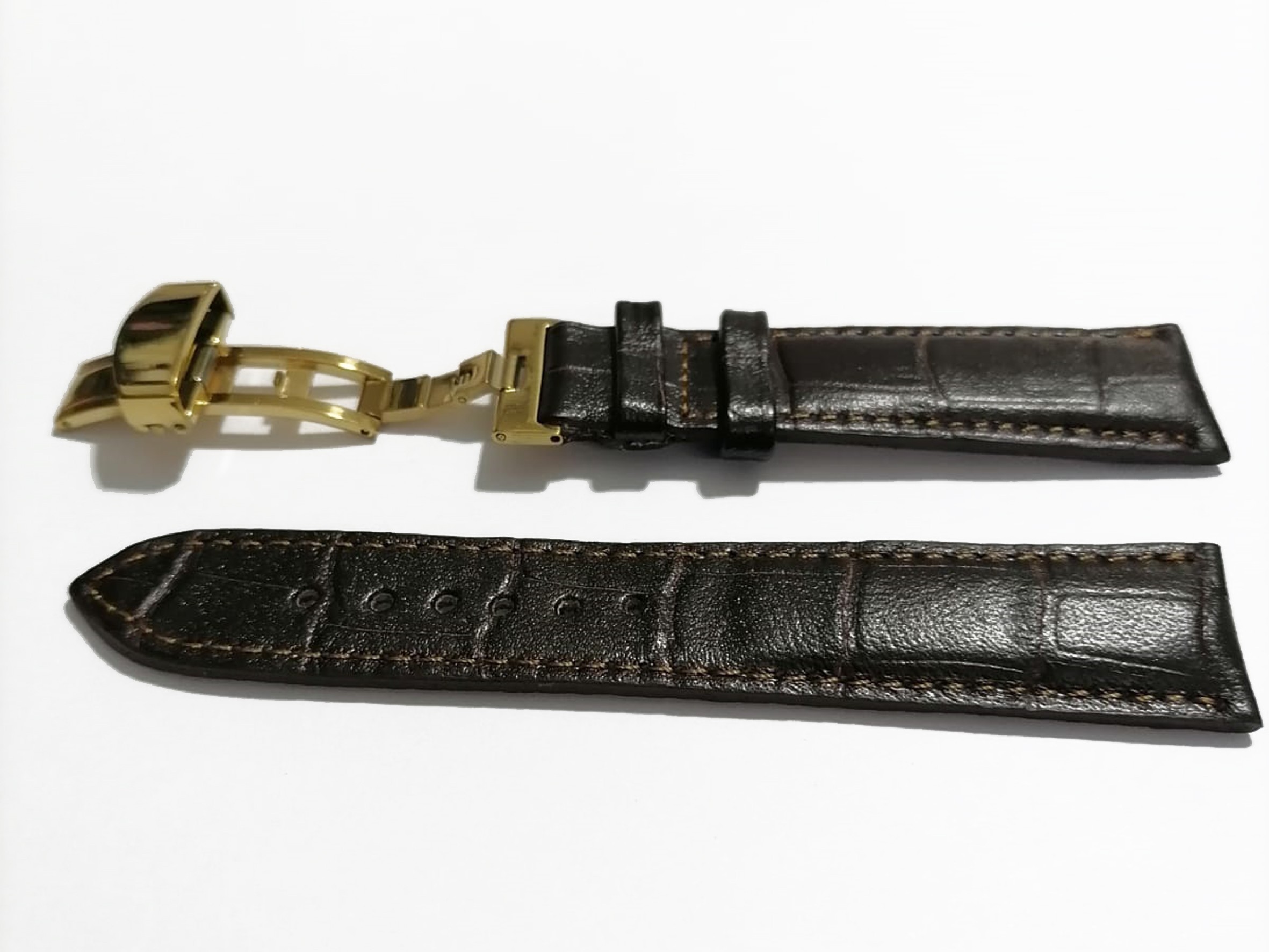 Fado &Hertür Saate &Uygun  Kelebek  Toka  18 MM  koyu  kahverengı   kordon   (275)  altın  toka