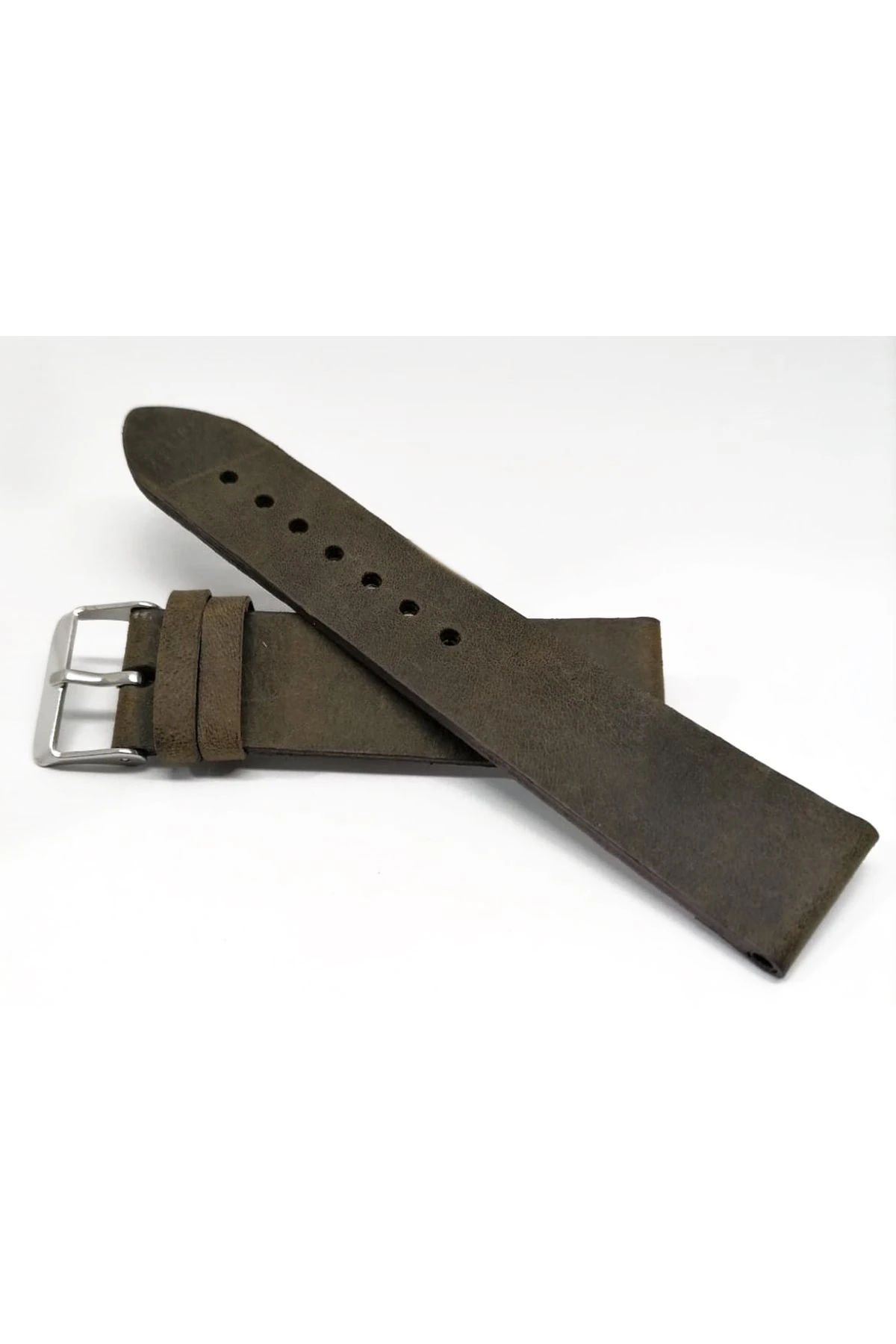 Fosil uyumlu hakiki Yaglı Deri saat kordonu 22 mm