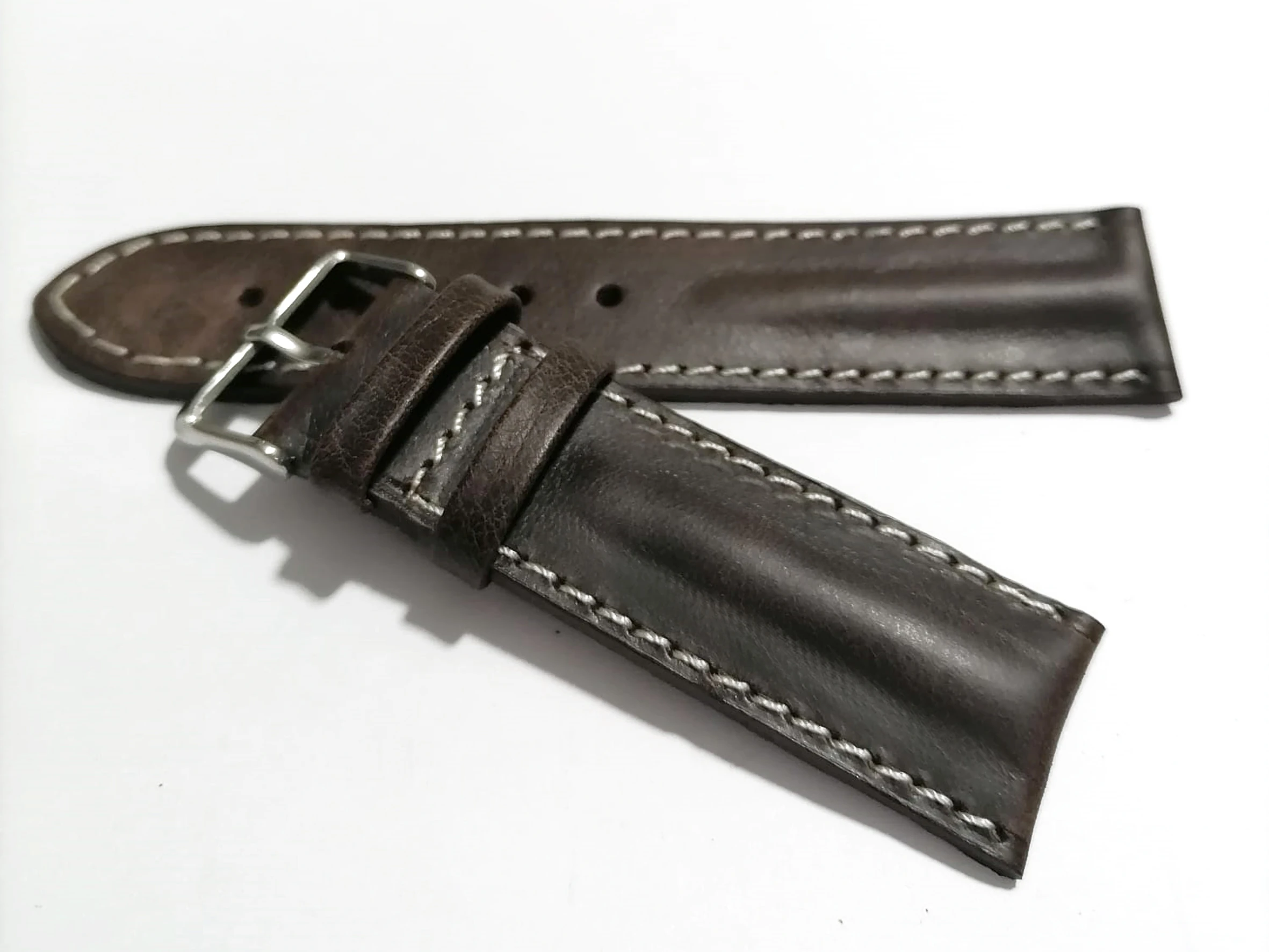 Fado Her Saate Uygun Bombeli  20 mm Piramit modeli   UZUN  XL   Hakiki Deri (218)  KAHVE