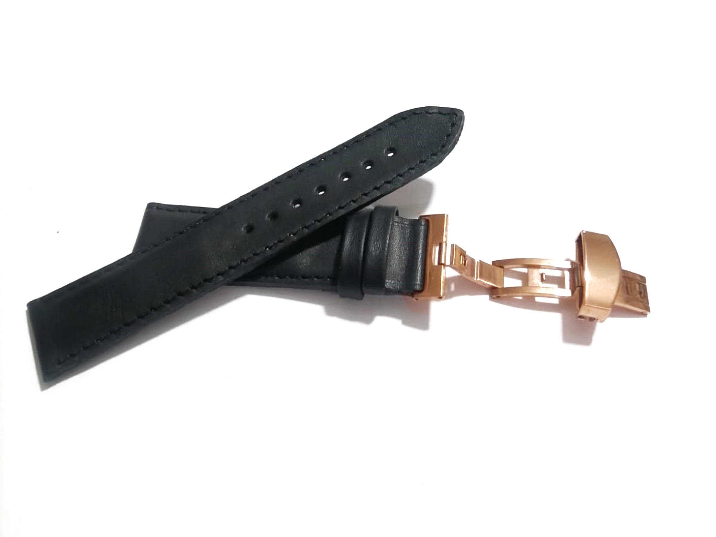 Fado Her Saate Uygun  Kelebek  Toka  22  mm   Hakiki Deri (235) ROSE  TOKA  SİYAH