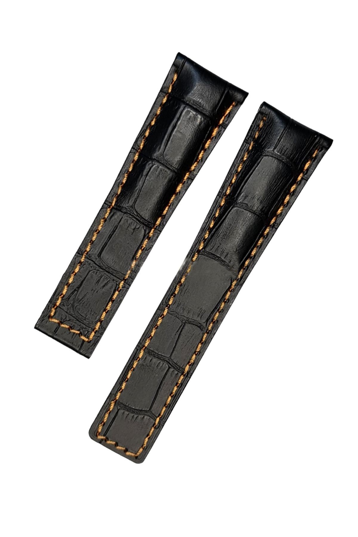 Tag Heuer Turuncu Dikişli 22x20 mm Deri Saat Kordonu