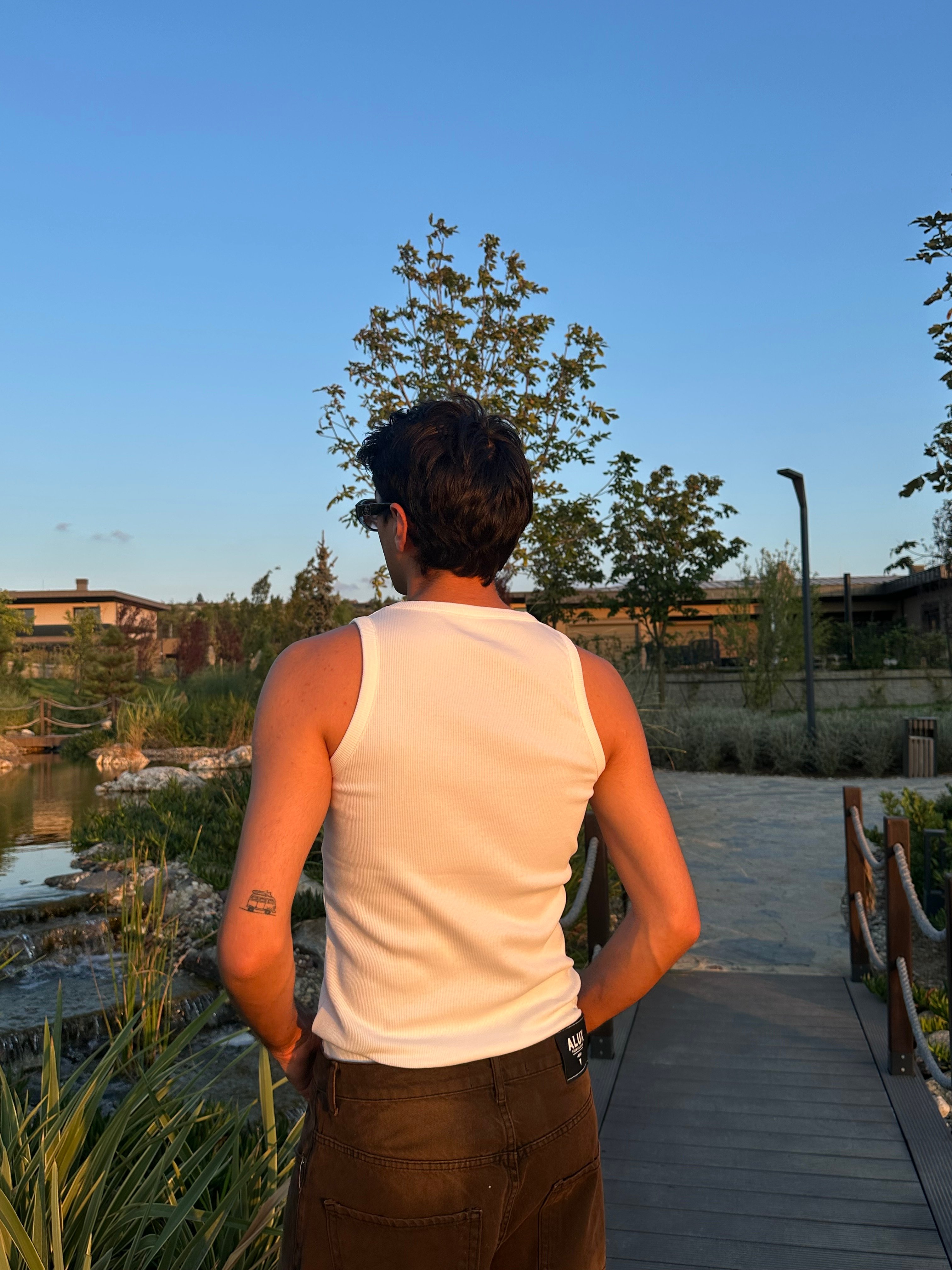 Beyaz Premium Tank Top Atlet - Beyaz