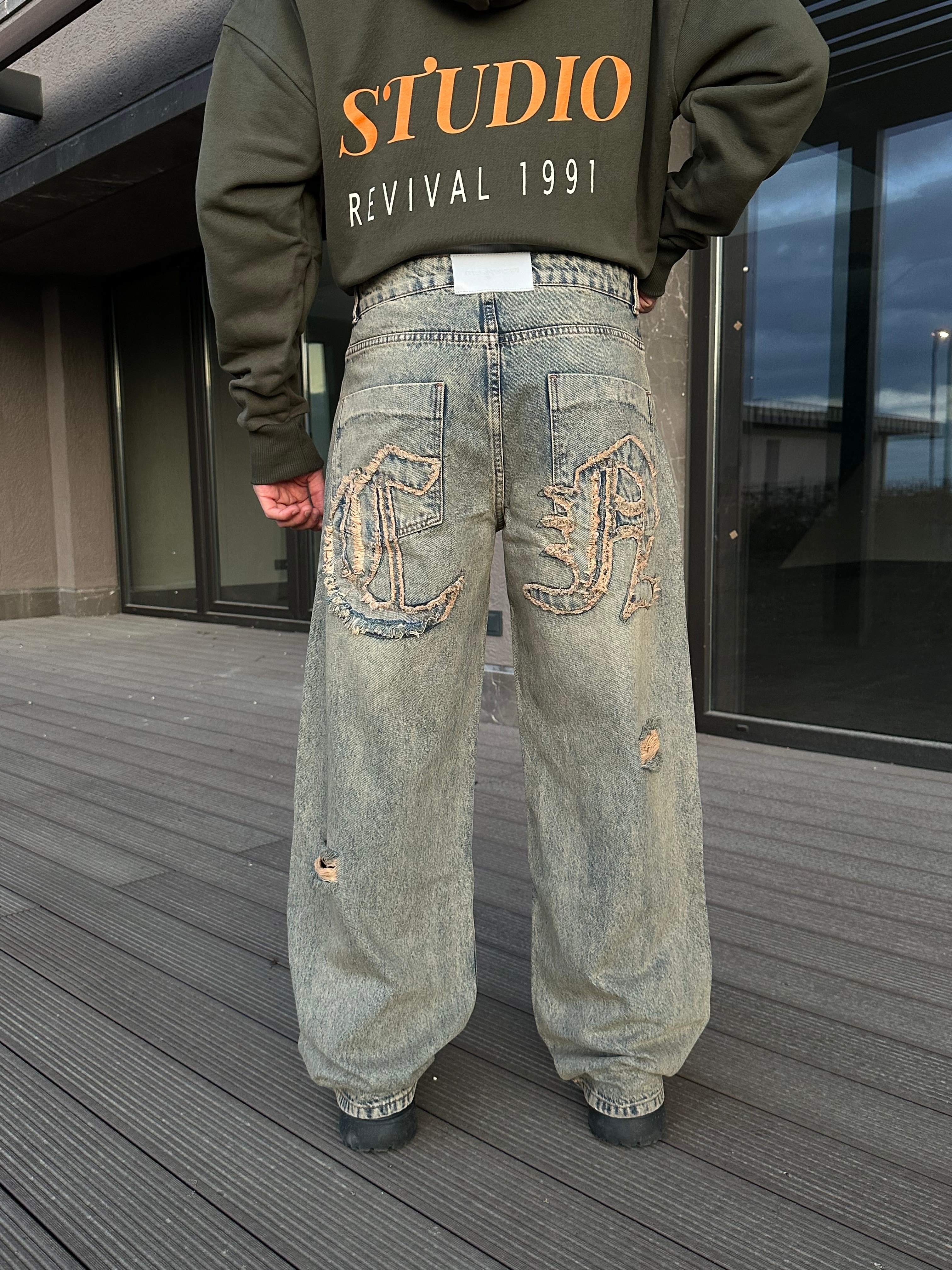 'C A' Premium Eskitme Baggy Pantolon 