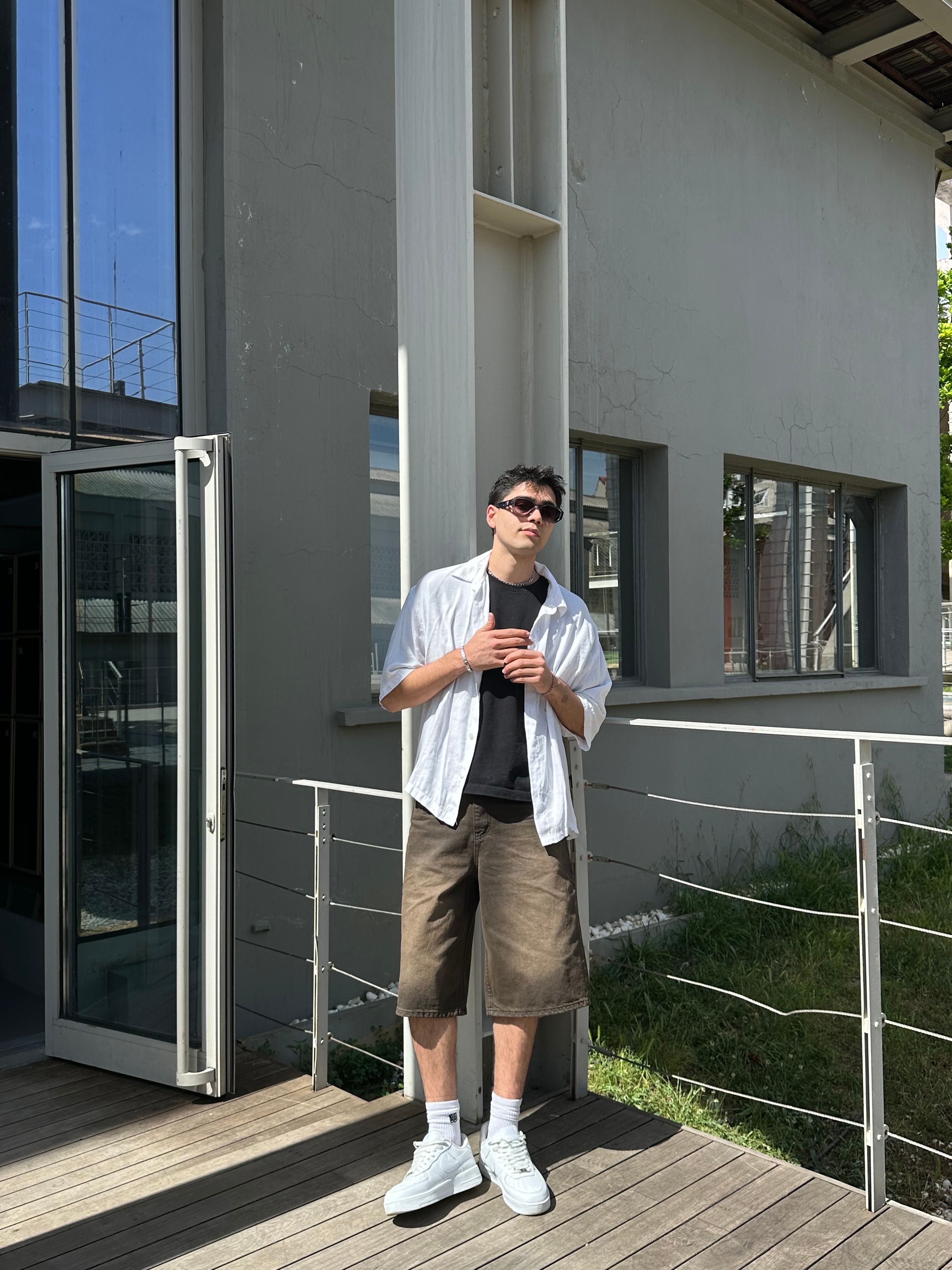 Costa Kahverengi Yıkamalı Baggy Şort