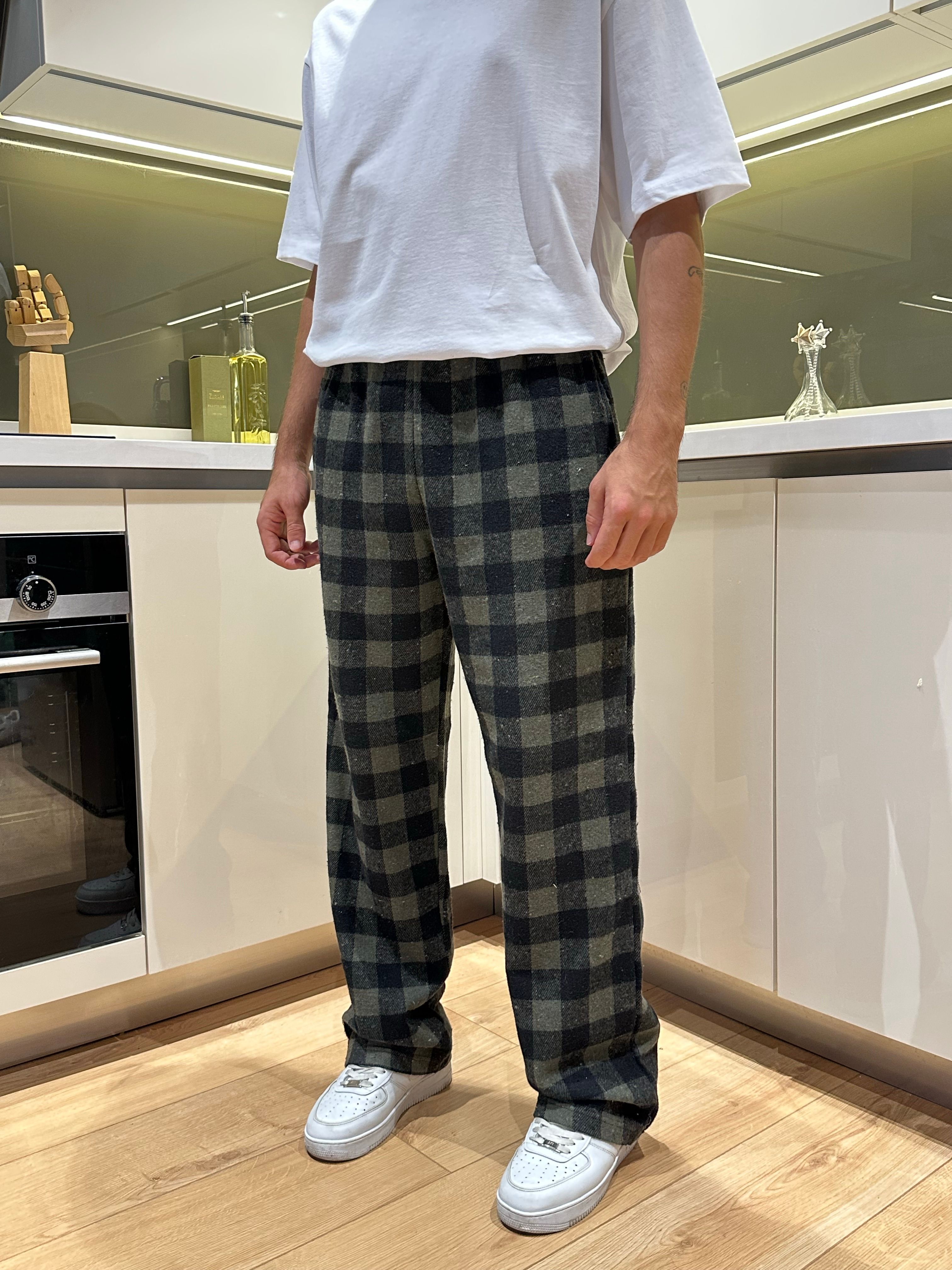 Yeşil Siyah Ekose Pijama Altı