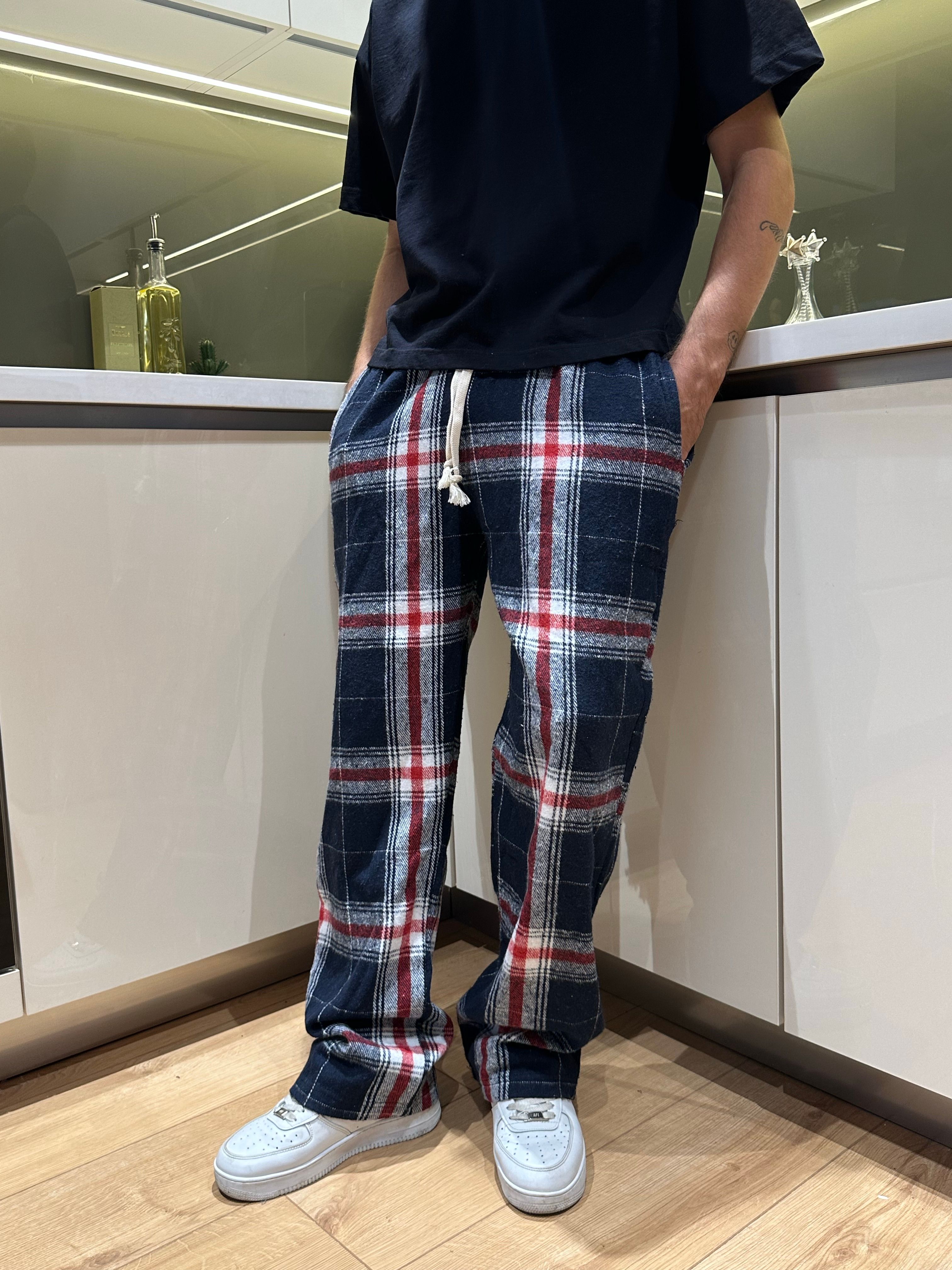 Kırmızı Lacivert Ekose Pijama Altı
