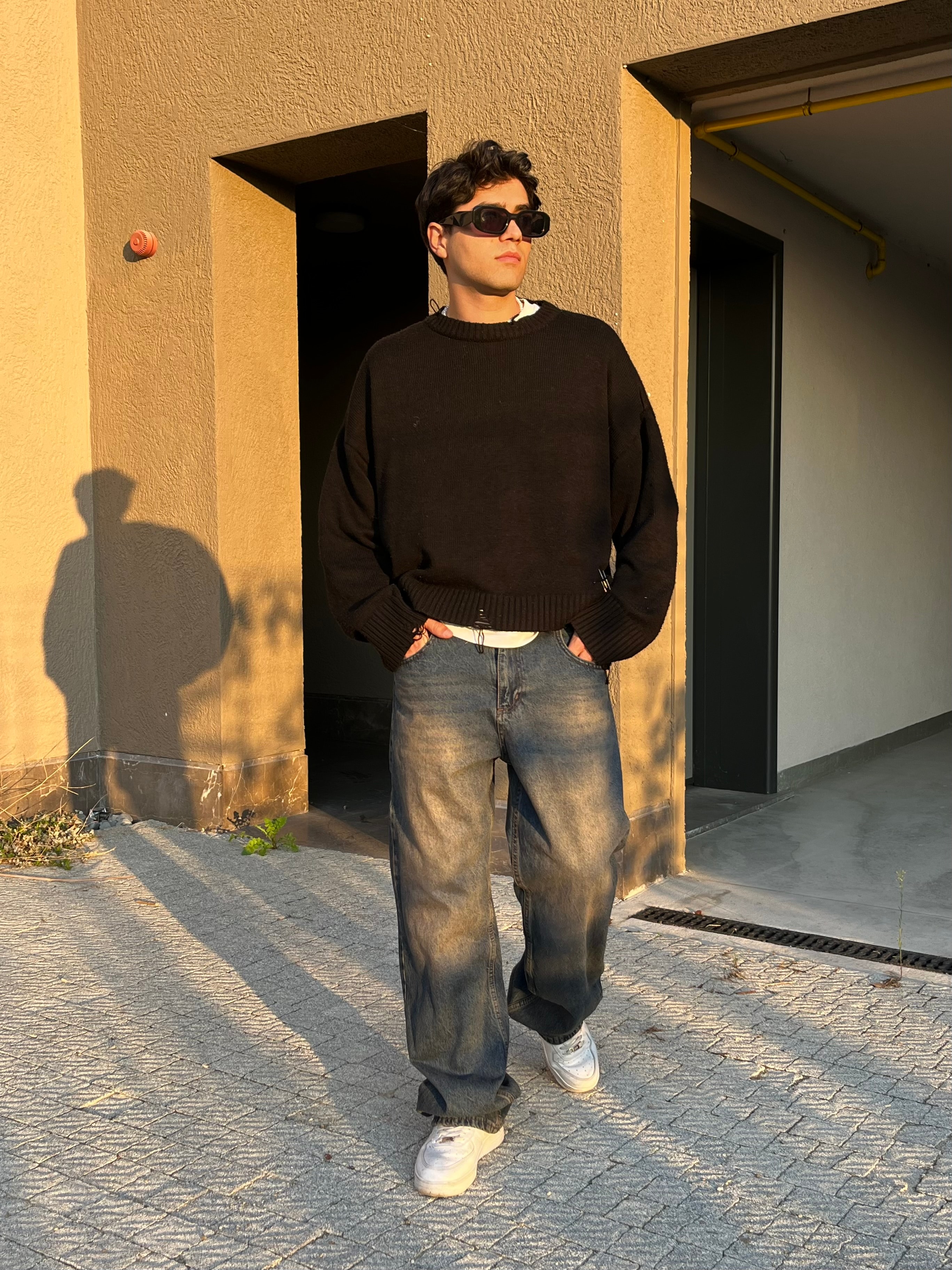 Acid Wash Baggy Pantolon