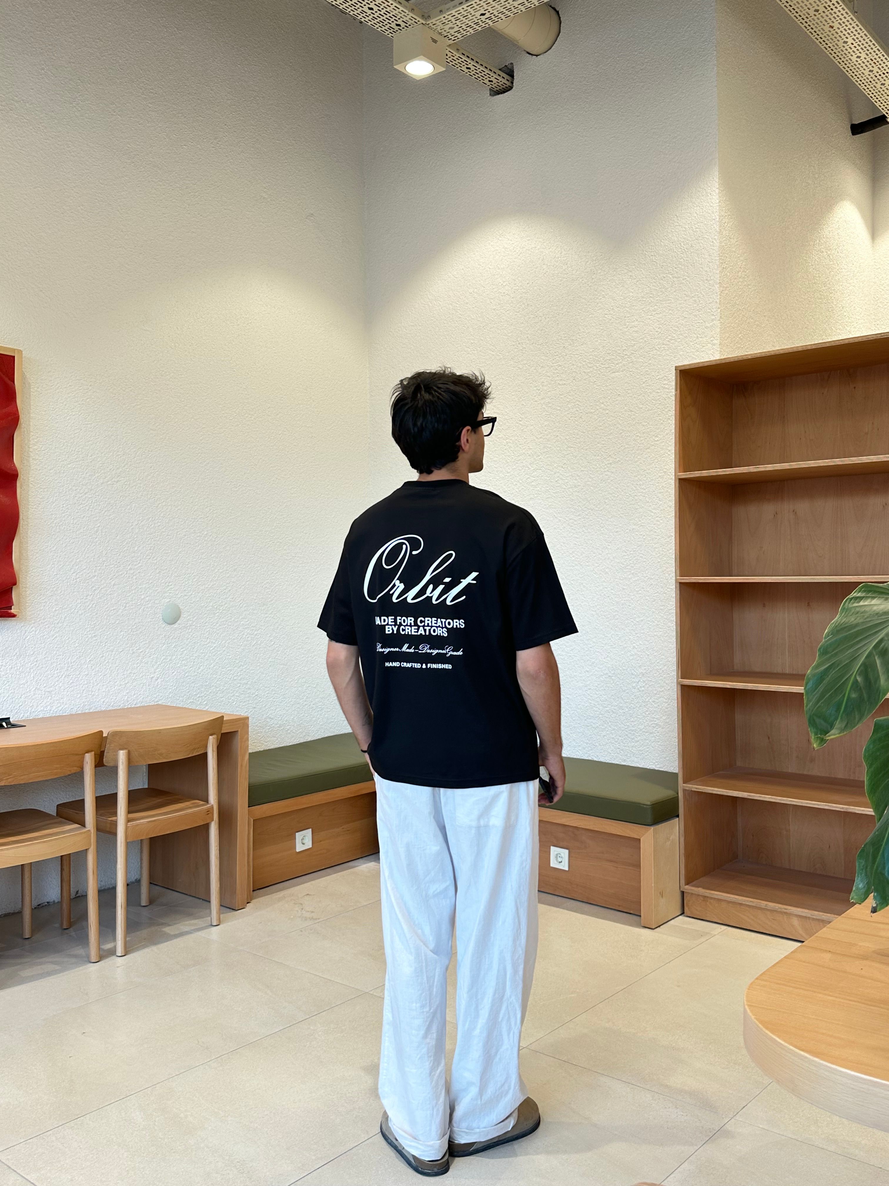 Orbit Baskılı Oversize Tişört