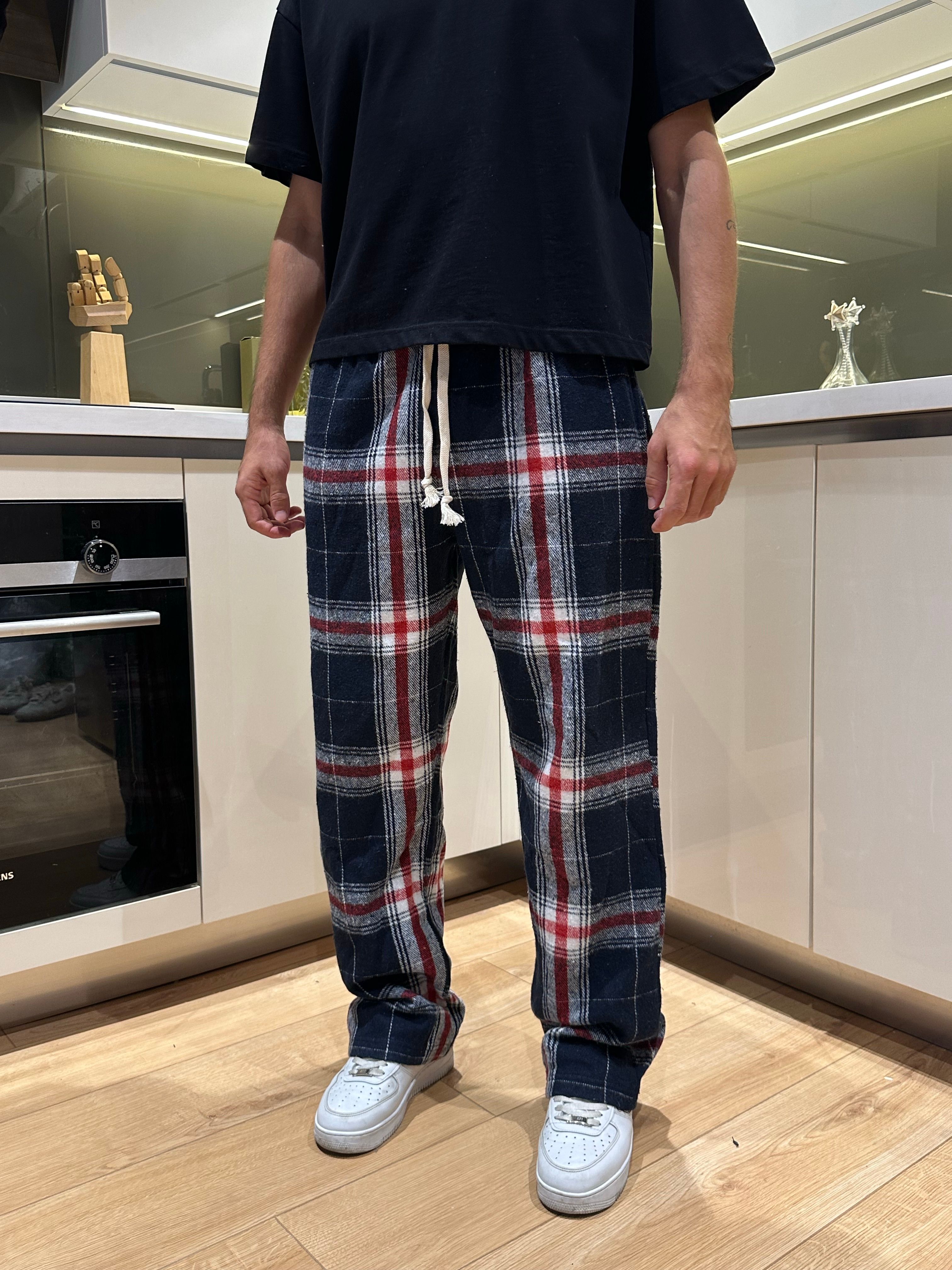 Kırmızı Lacivert Ekose Pijama Altı