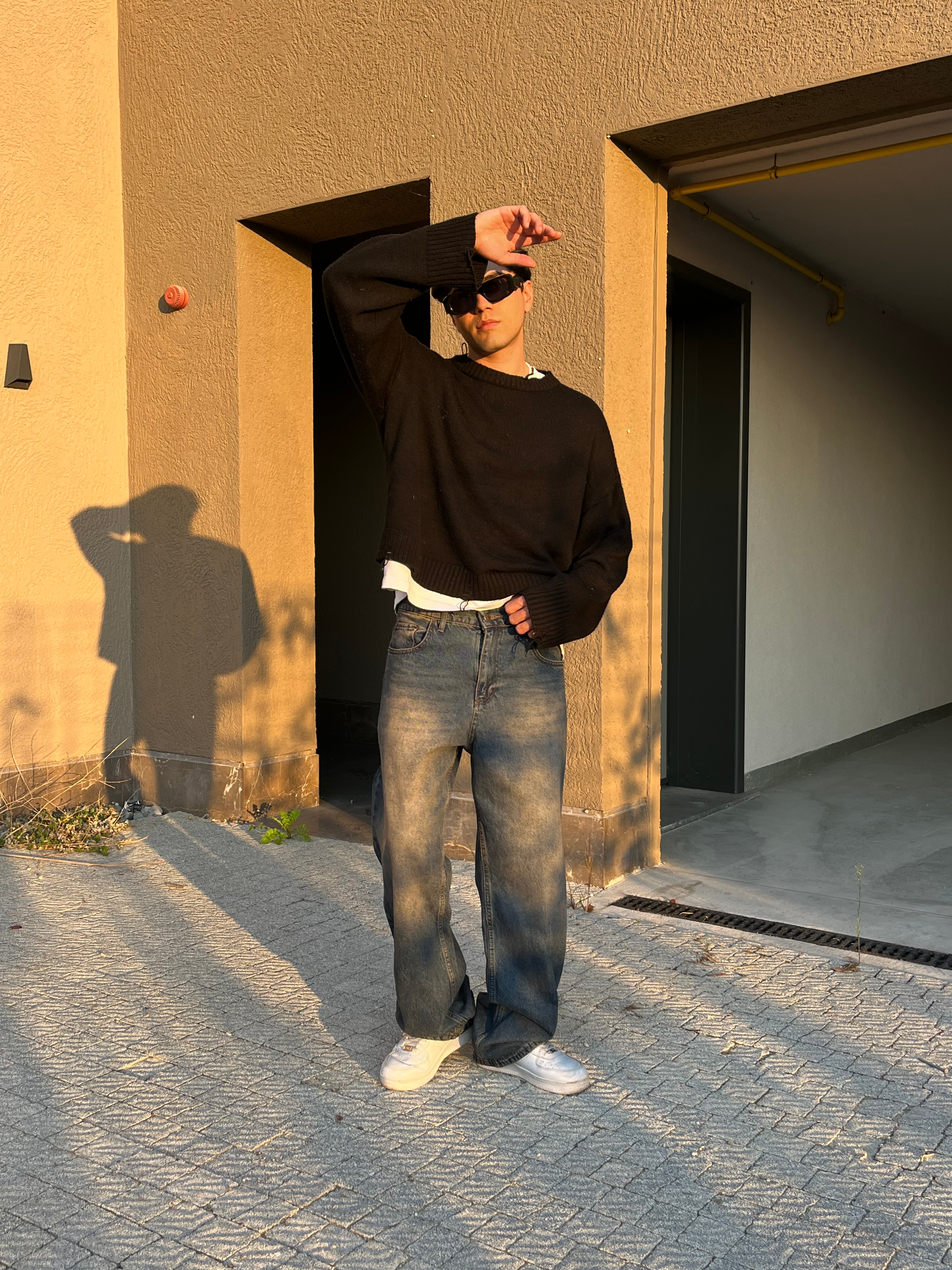 Acid Wash Baggy Pantolon