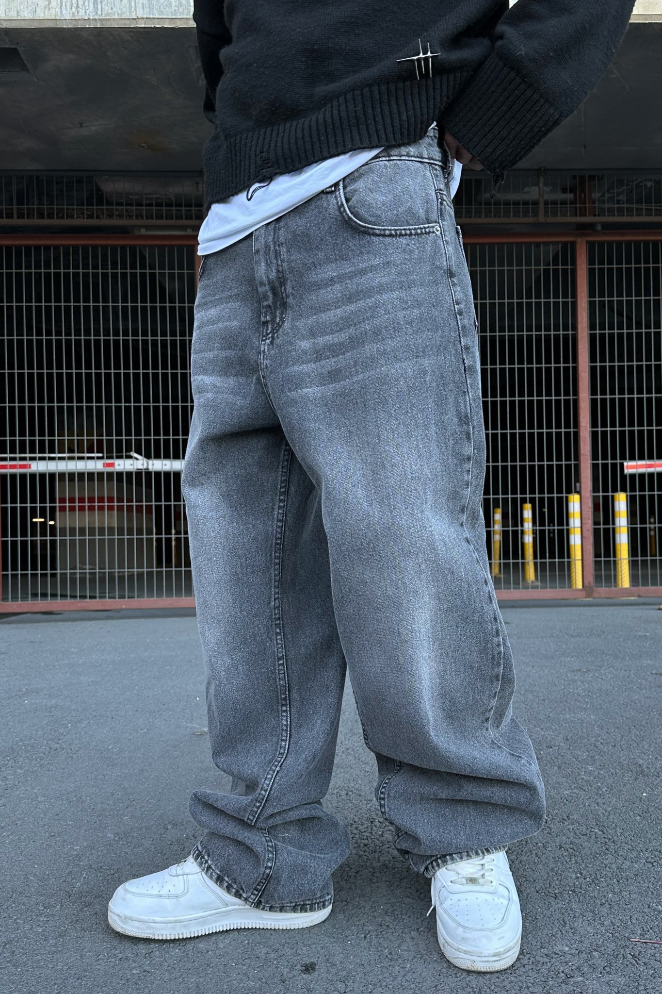 Grey Washed Denim