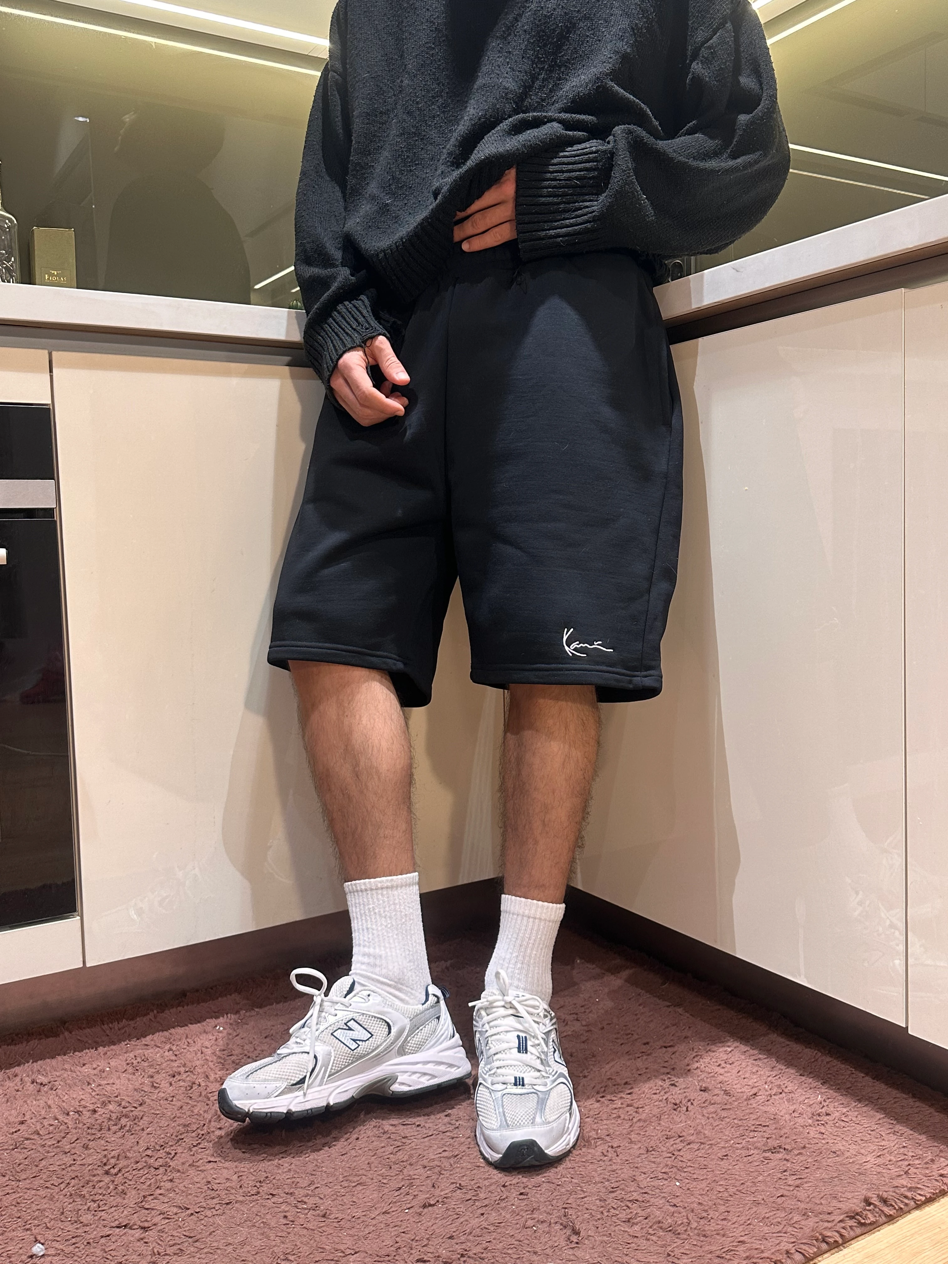 Premium Siyah Baggy KK Şort